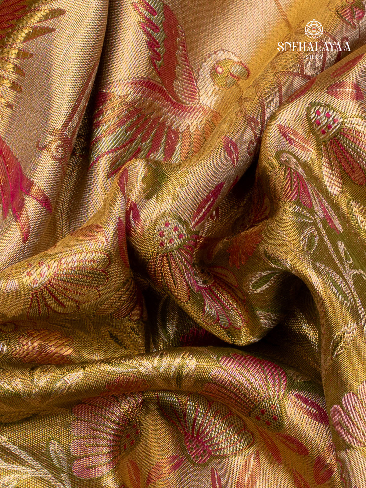 Peach Kanjivaram Silk Saree