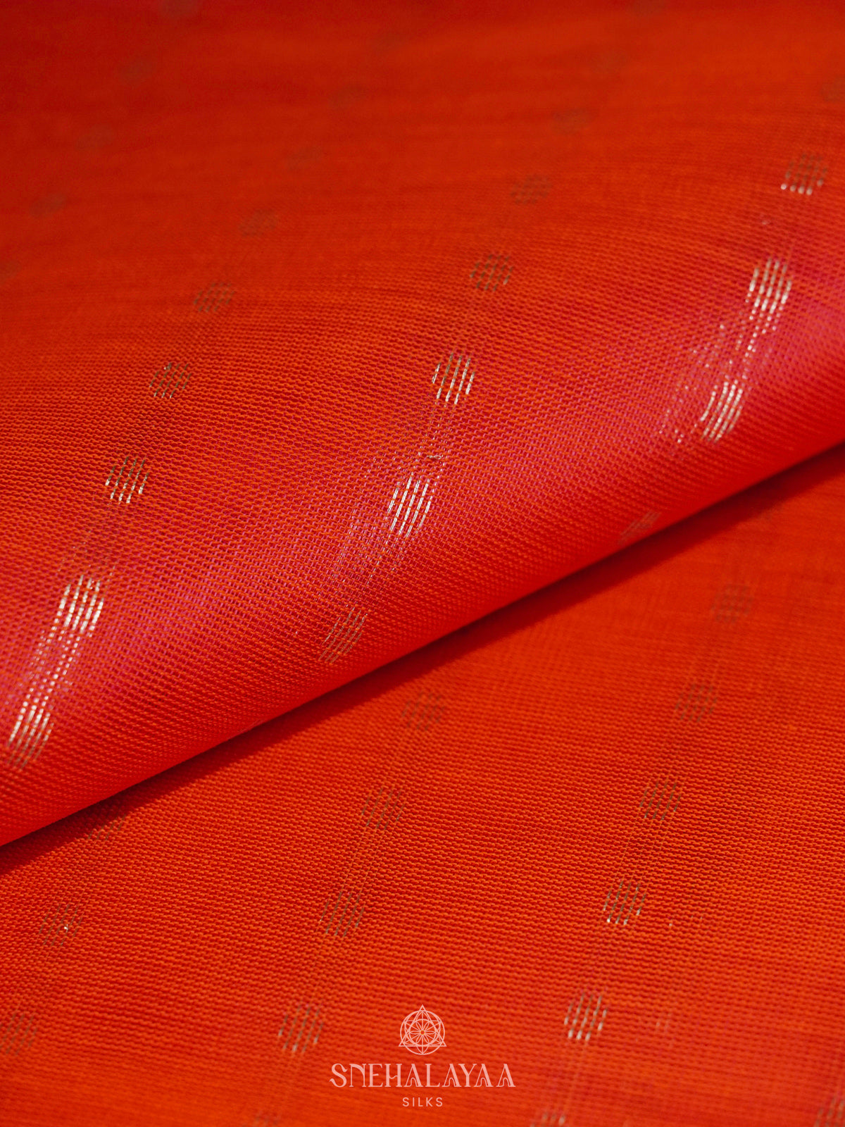 Orange Managalagiri Kuppadam Silk Saree