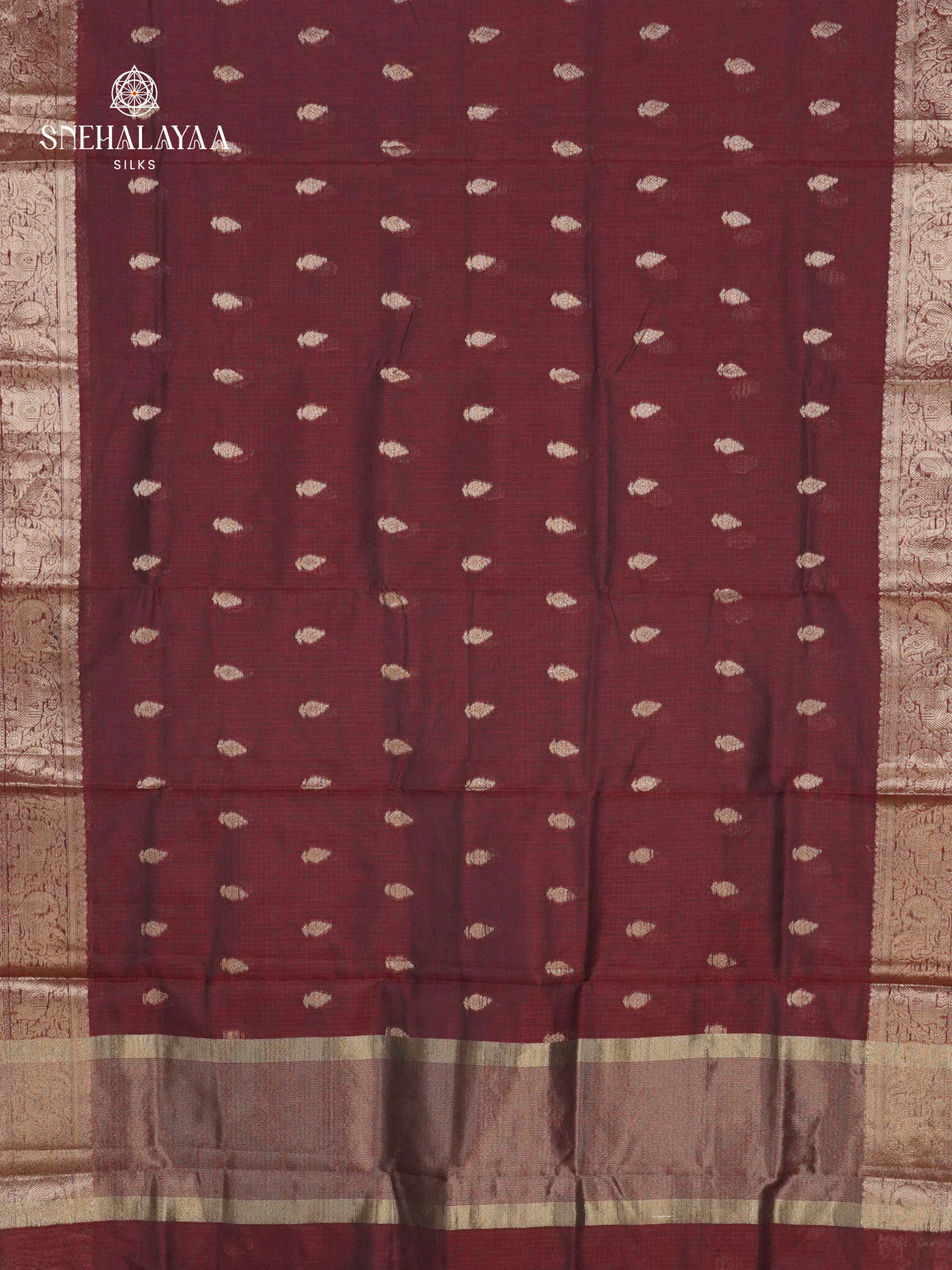 Burgundy Kota Saree
