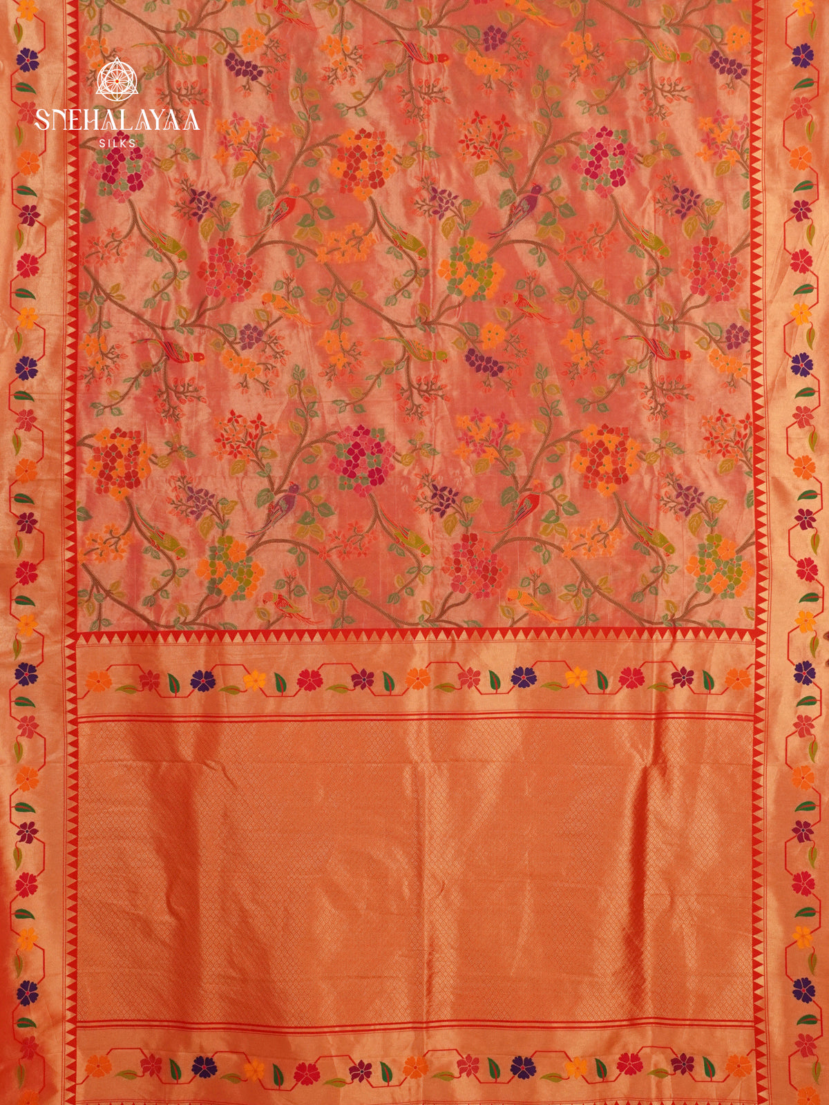 Pink Tissue Paithani Saree