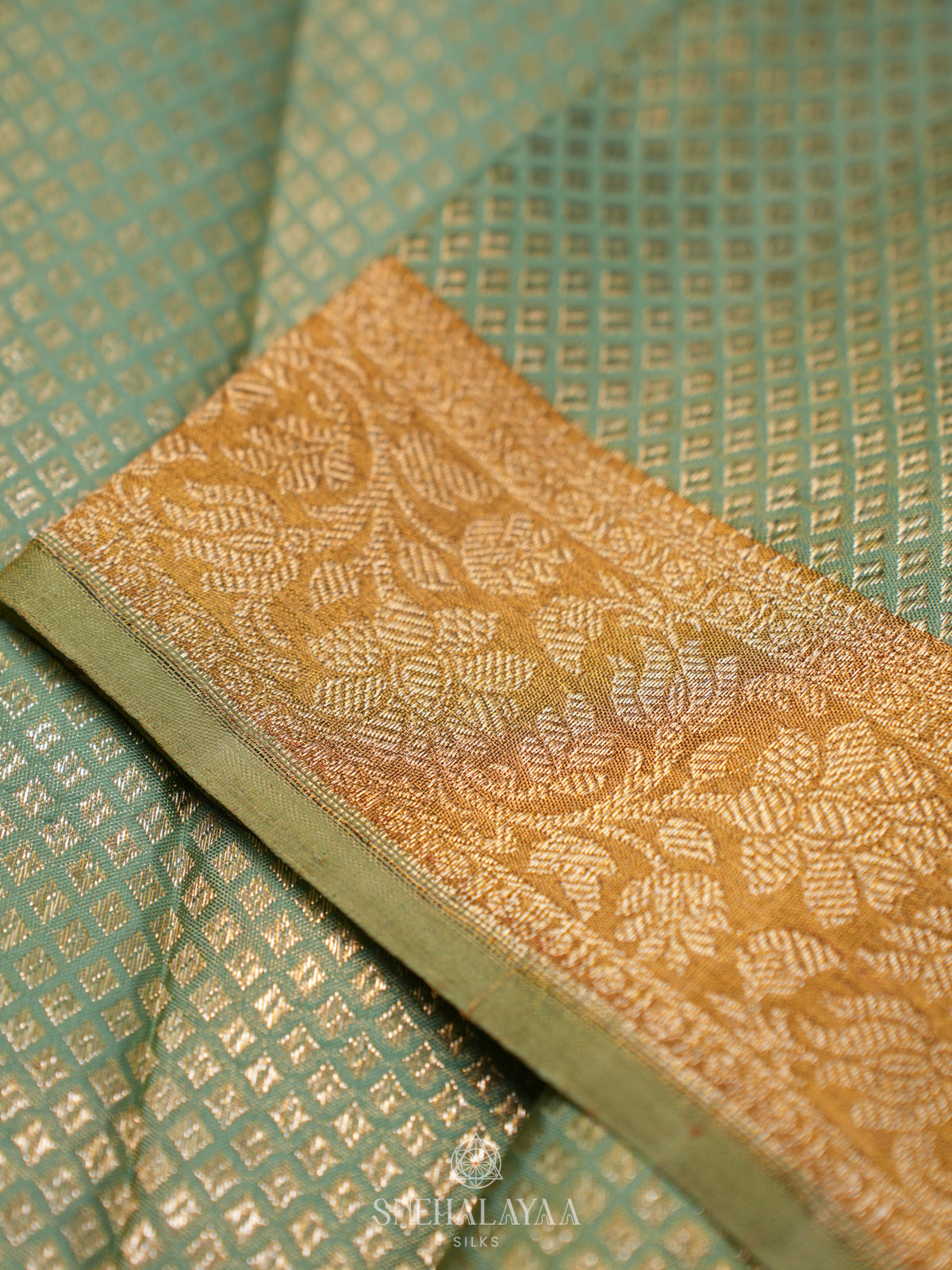 Pista Green Kanjivaram Silk Saree