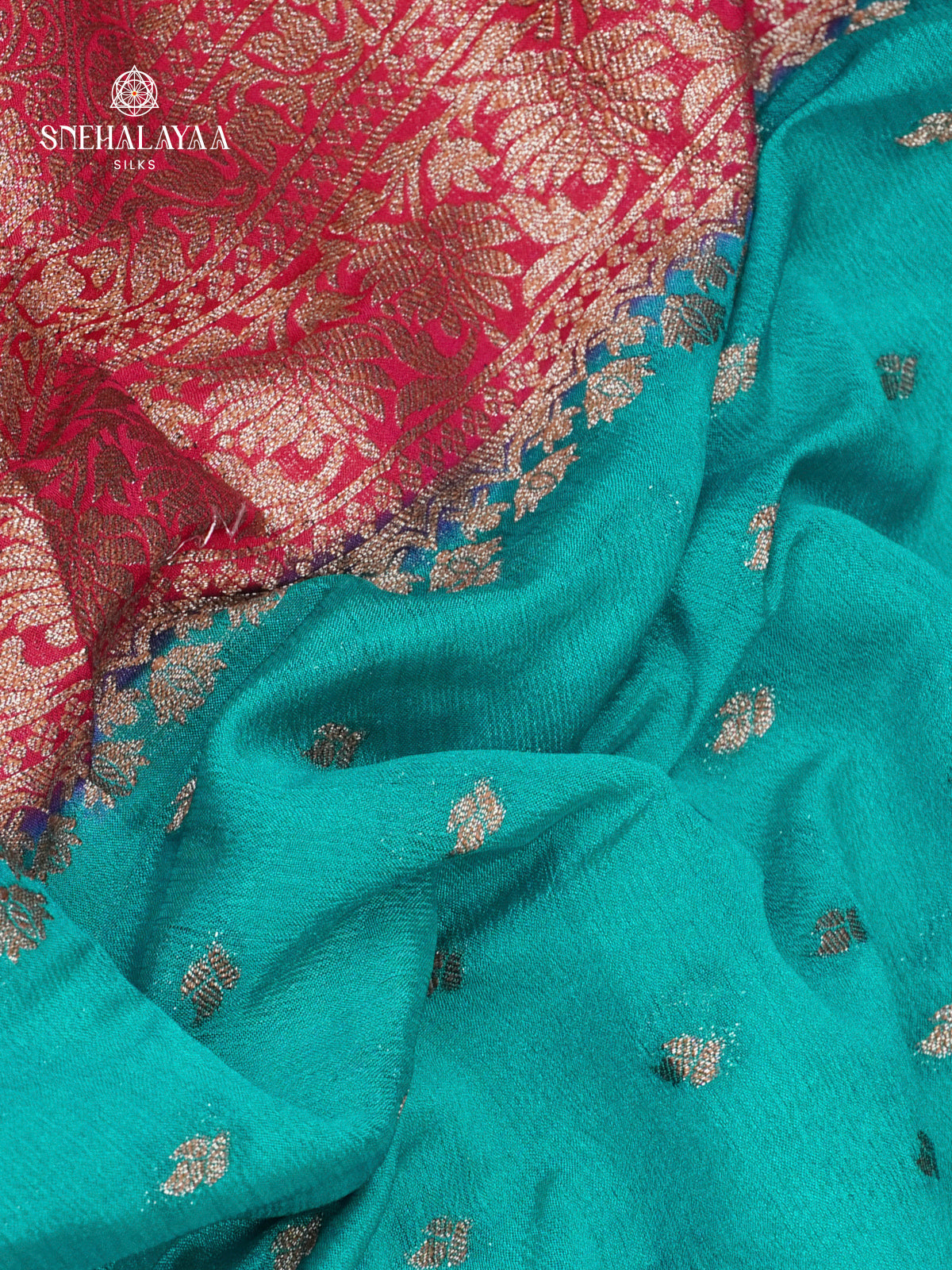 Blue Banaras Crepe Silk Saree