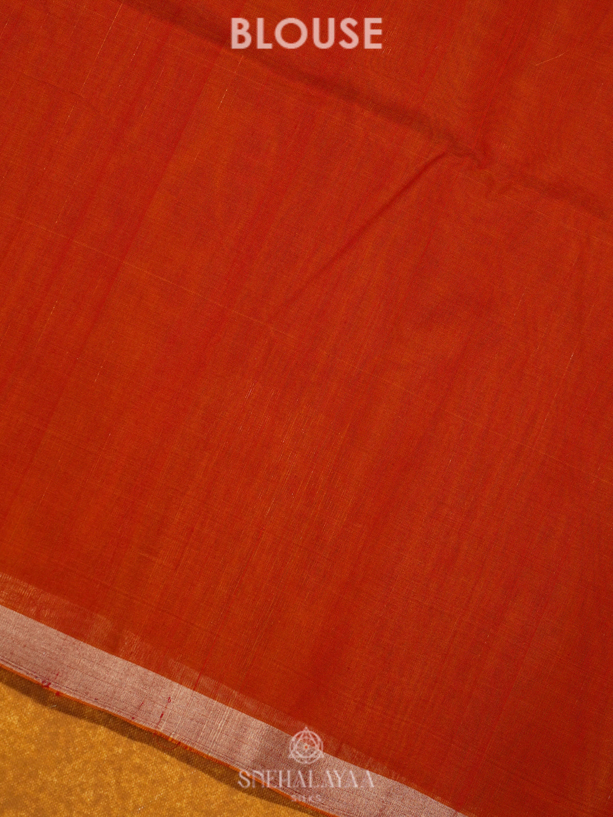 Orange Kora Silk Cotton Saree