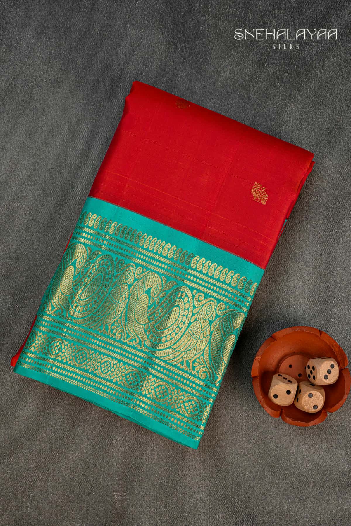 Orange And Pink Kancheevaram Silk Saree