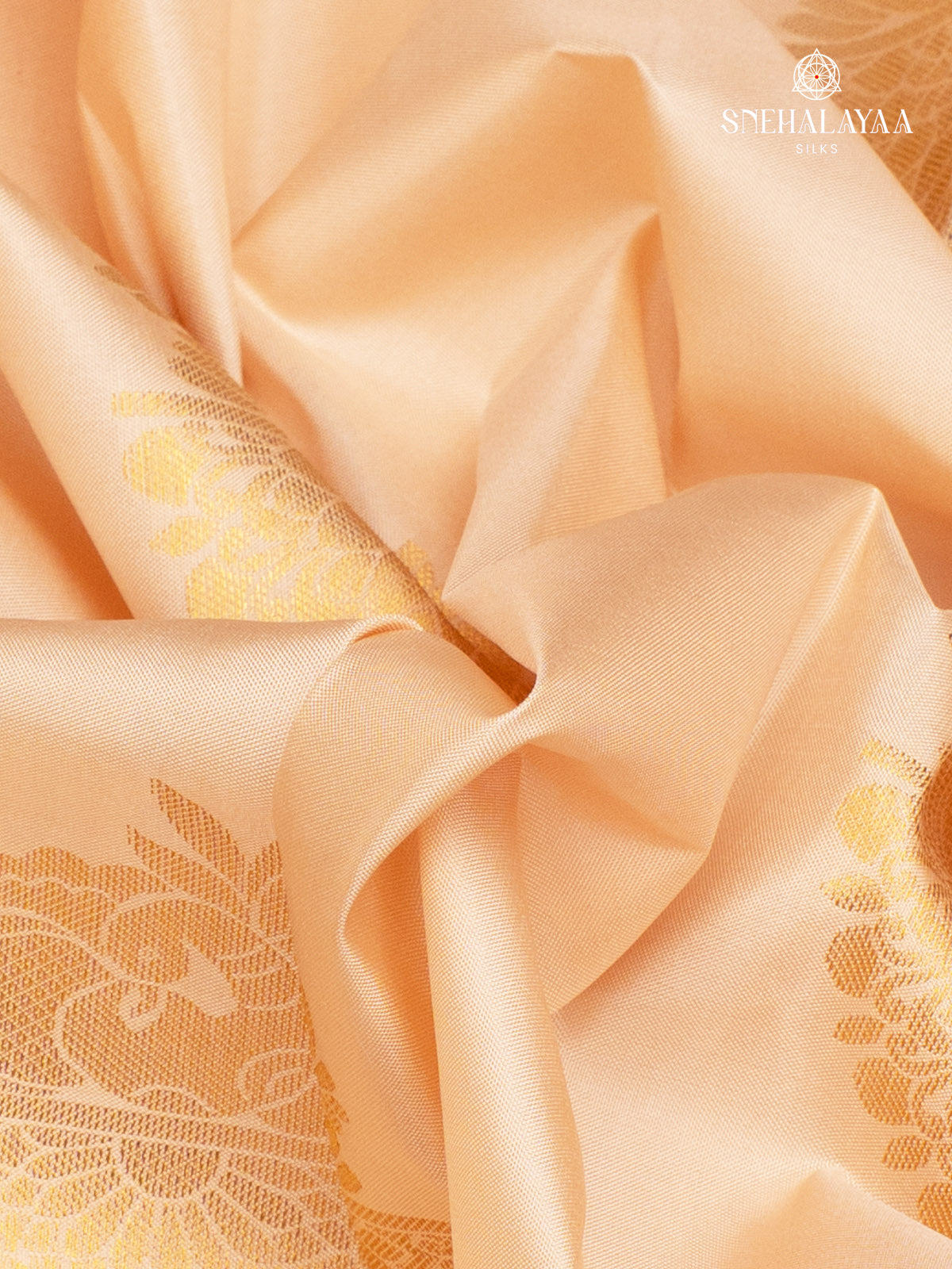Pale Peach Kanjivaram Silk Saree
