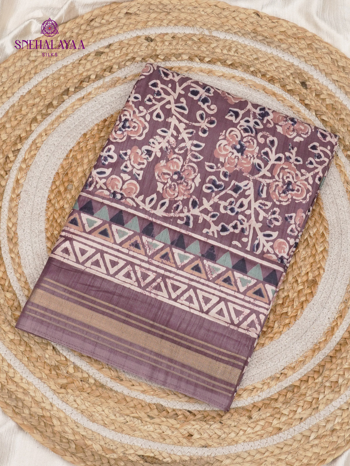 Lavender Dola Silk Saree