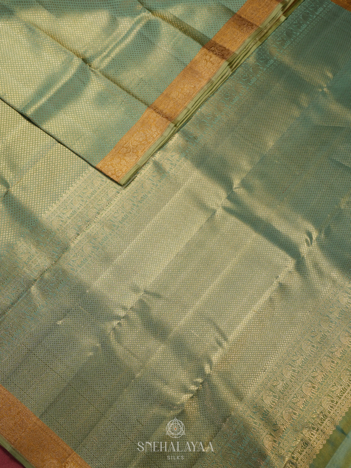 Pista Green Kanjivaram Silk Saree