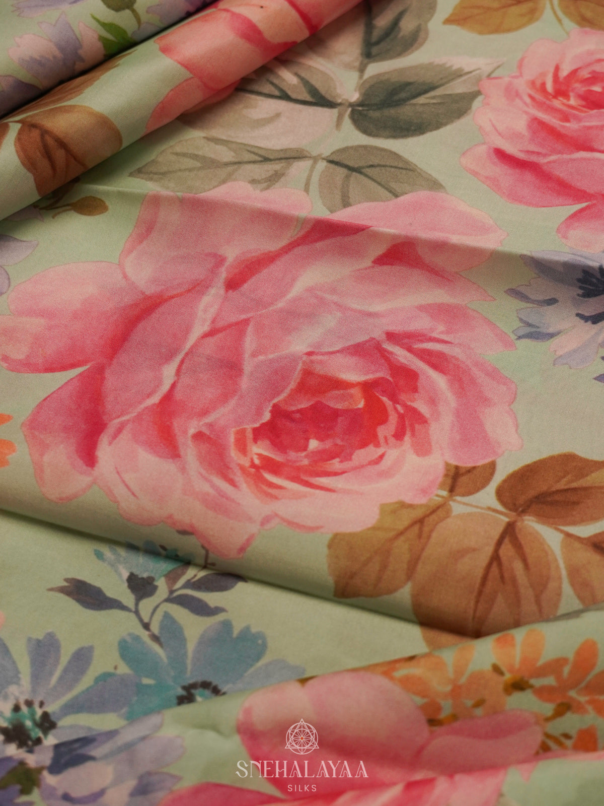 Off White Printed Kanjivaram Silk Saree