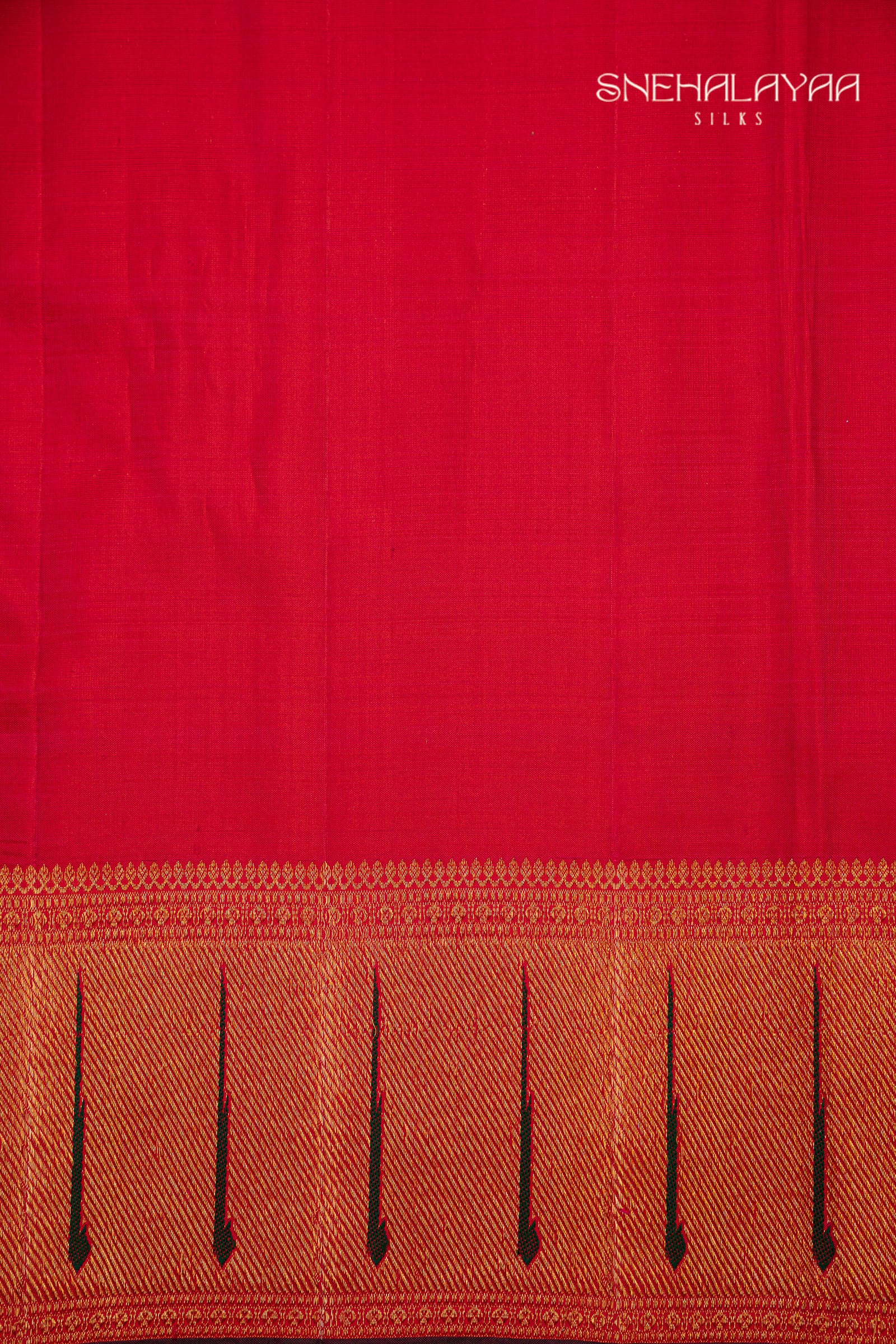 Candy Red Kanjivaram Silk Saree