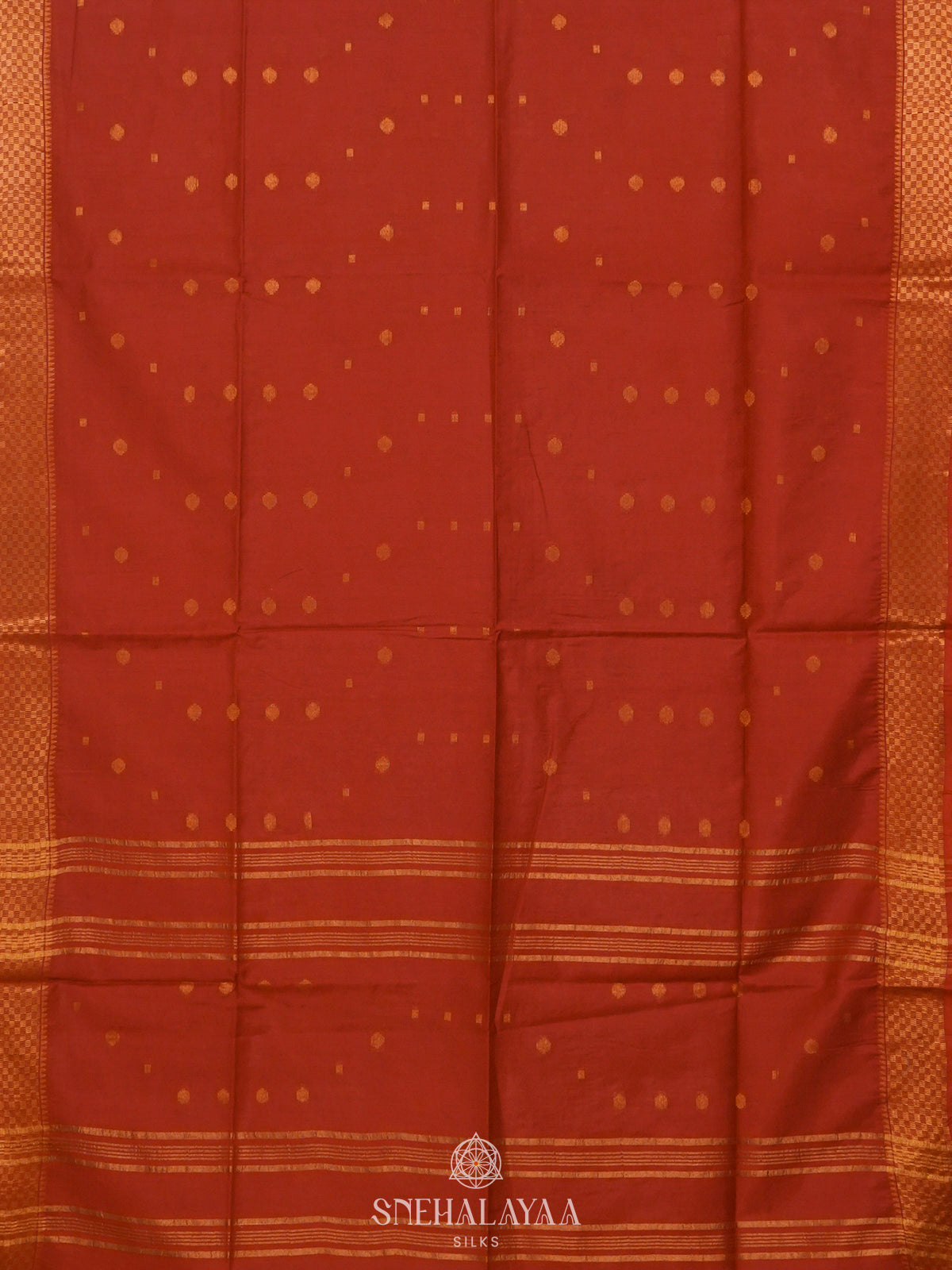Orange Bamboo Silk Saree