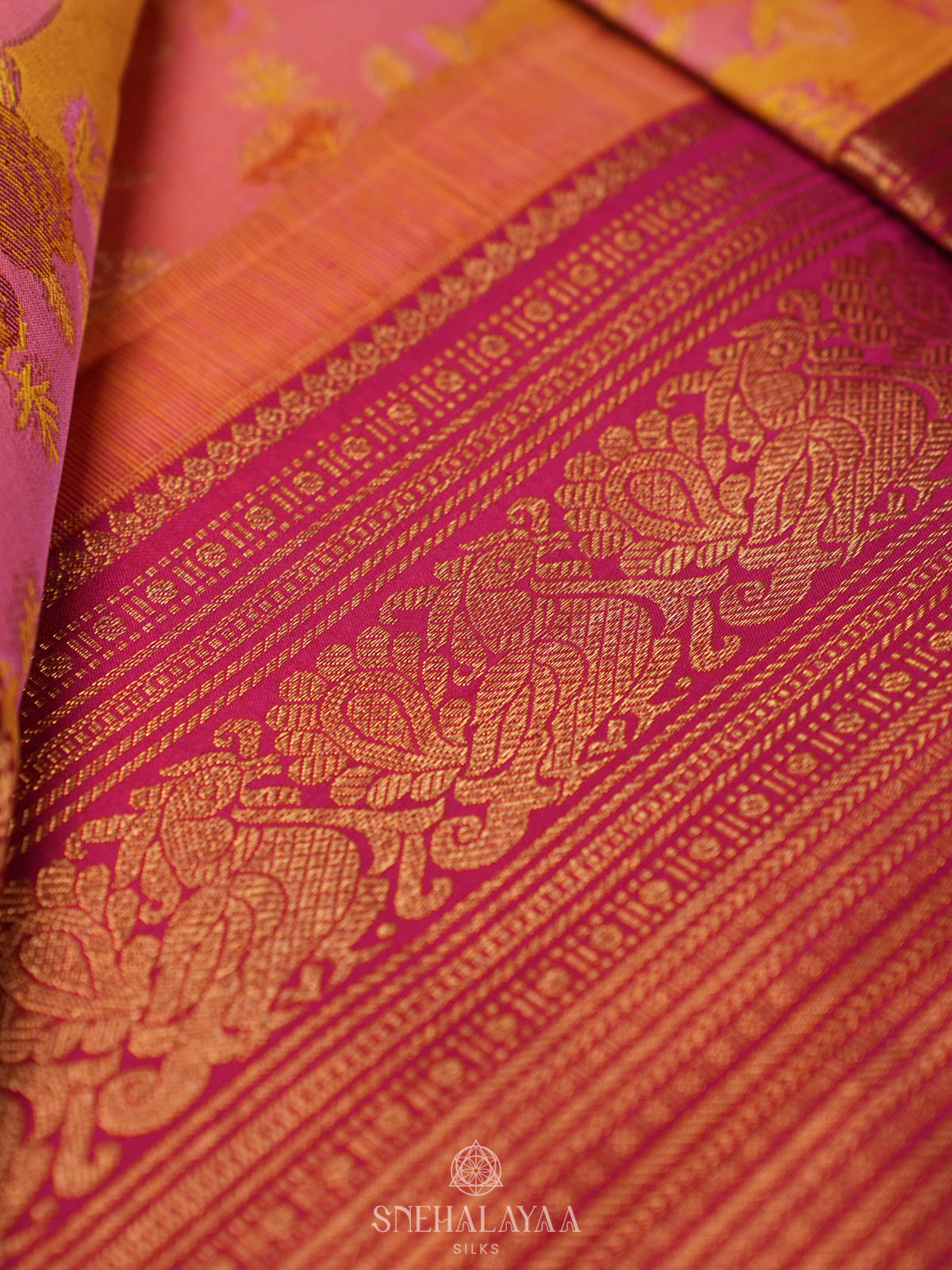 Pink Kanjivaram Silk Saree
