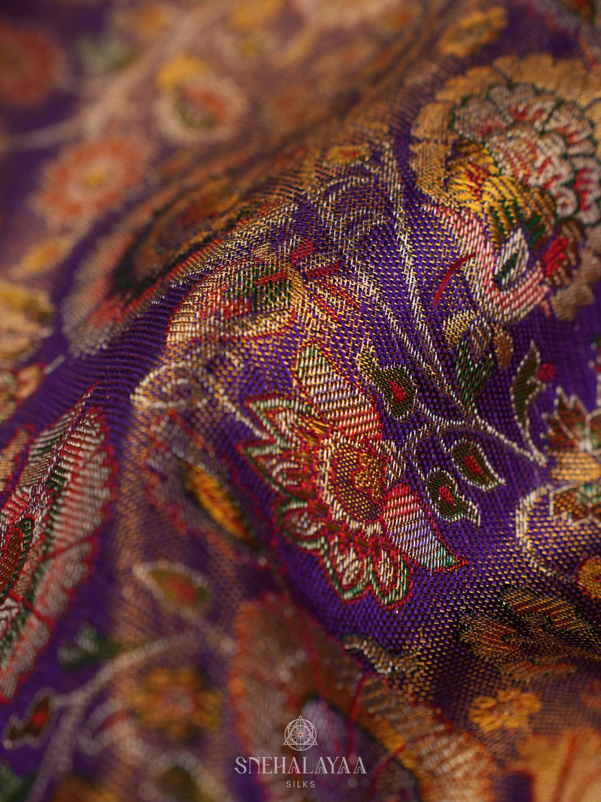 Purple Kanjivaram Silk Saree