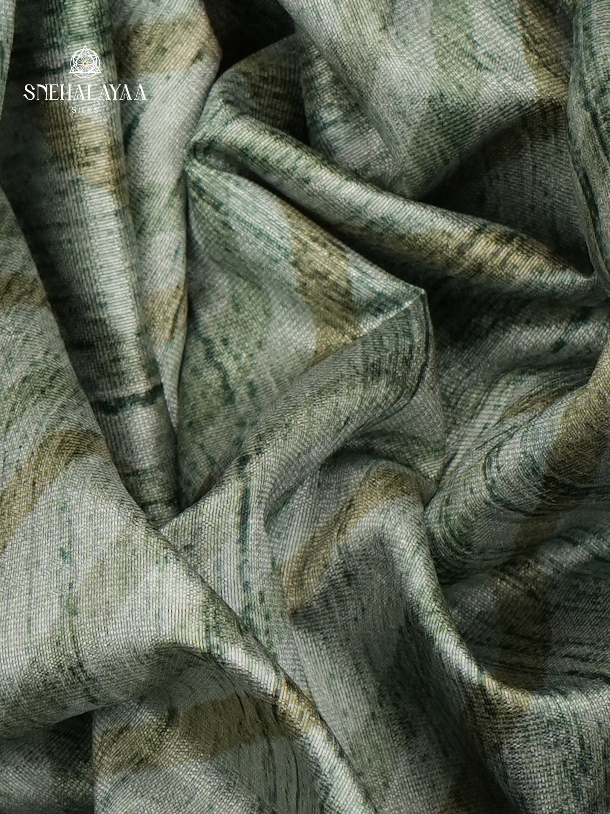 Pastel Green Tussar Embroidery Saree