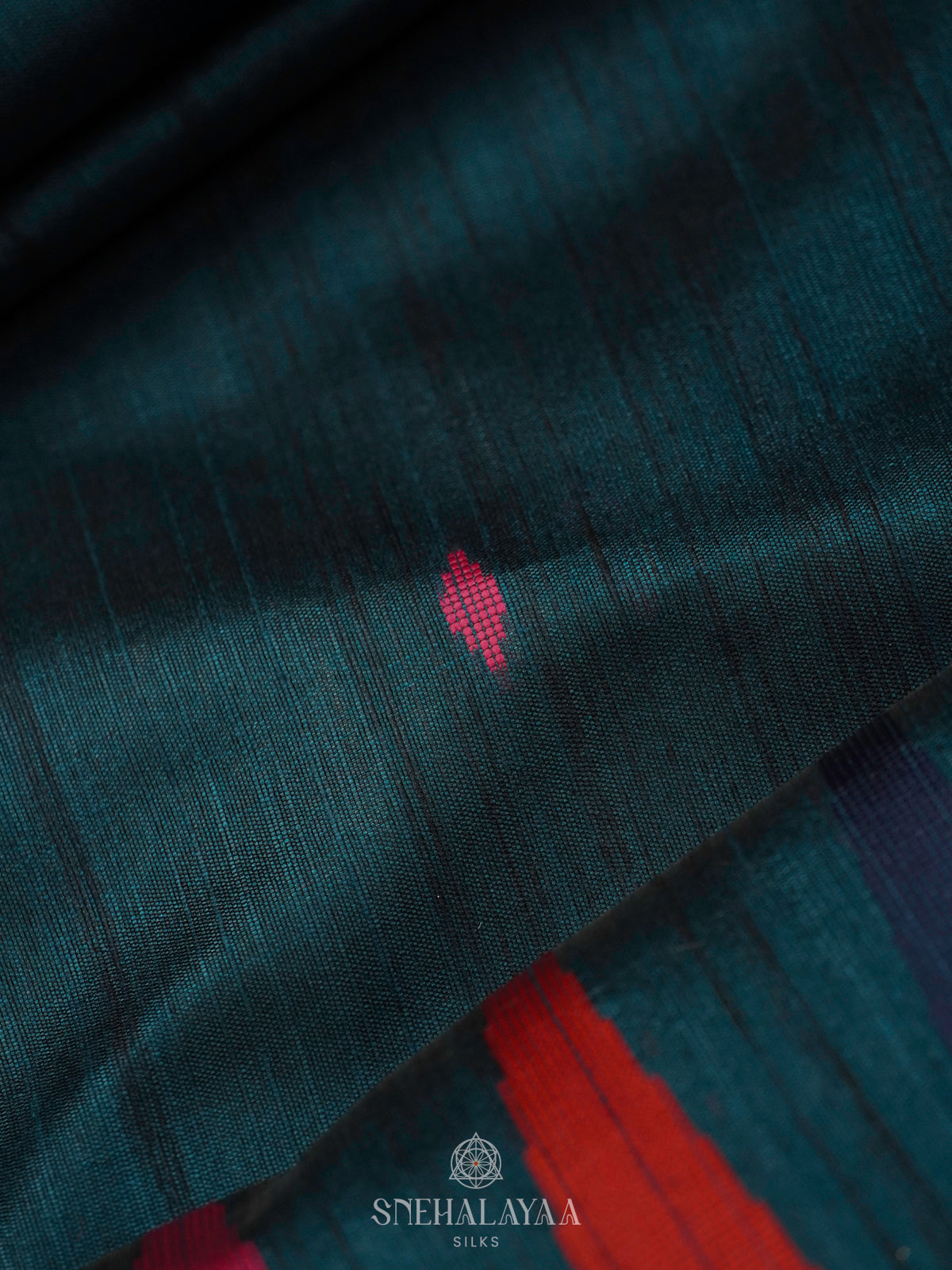 Teal Green Munga Tussar Saree