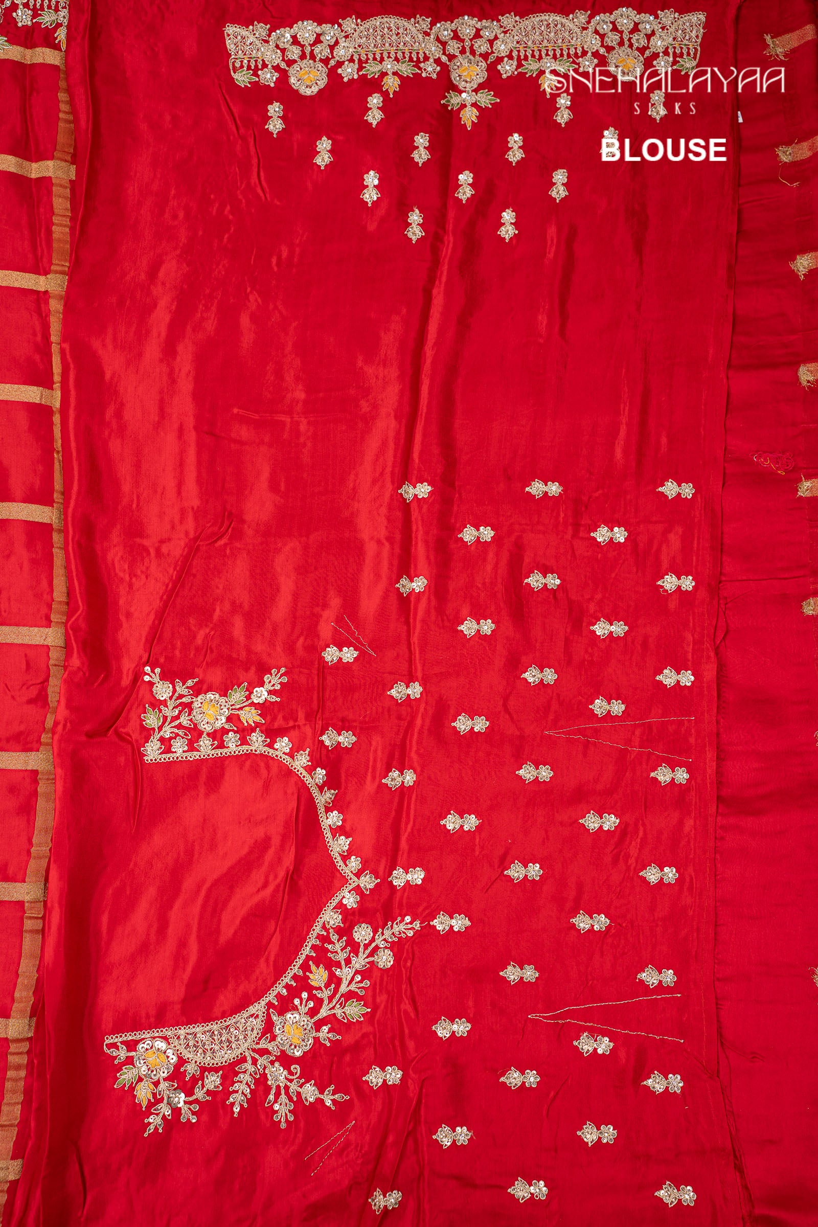 Candy Red Designer Saree