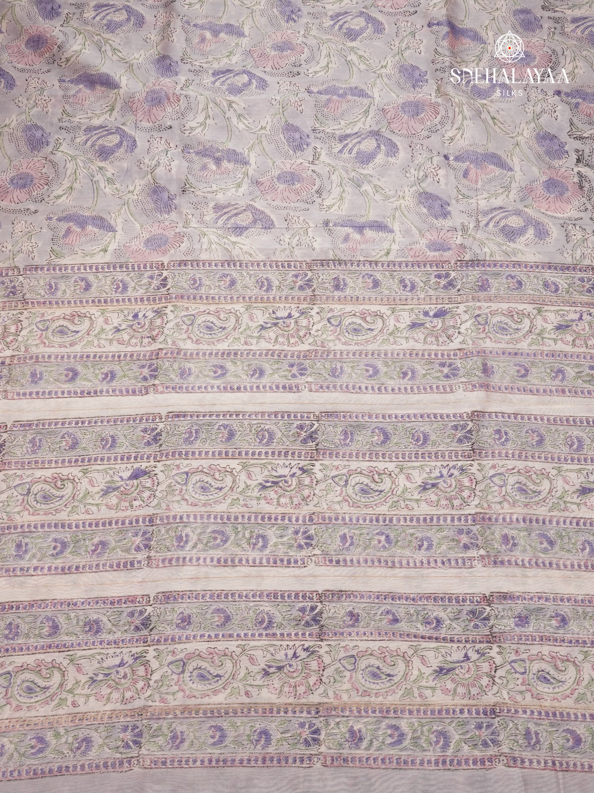 Lilac Chanderi Saree
