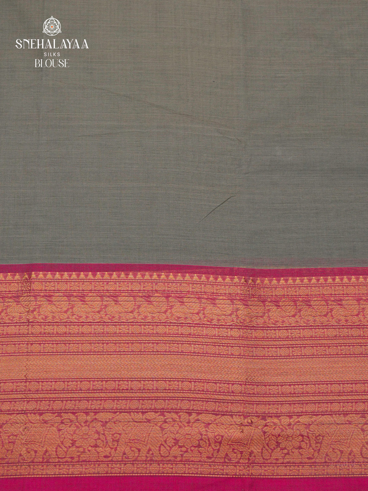 Charcoal Grey Chettinad Cotton Saree