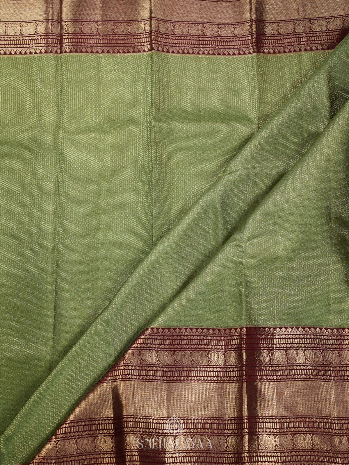 Pista Green Kanjivaram Silk Saree