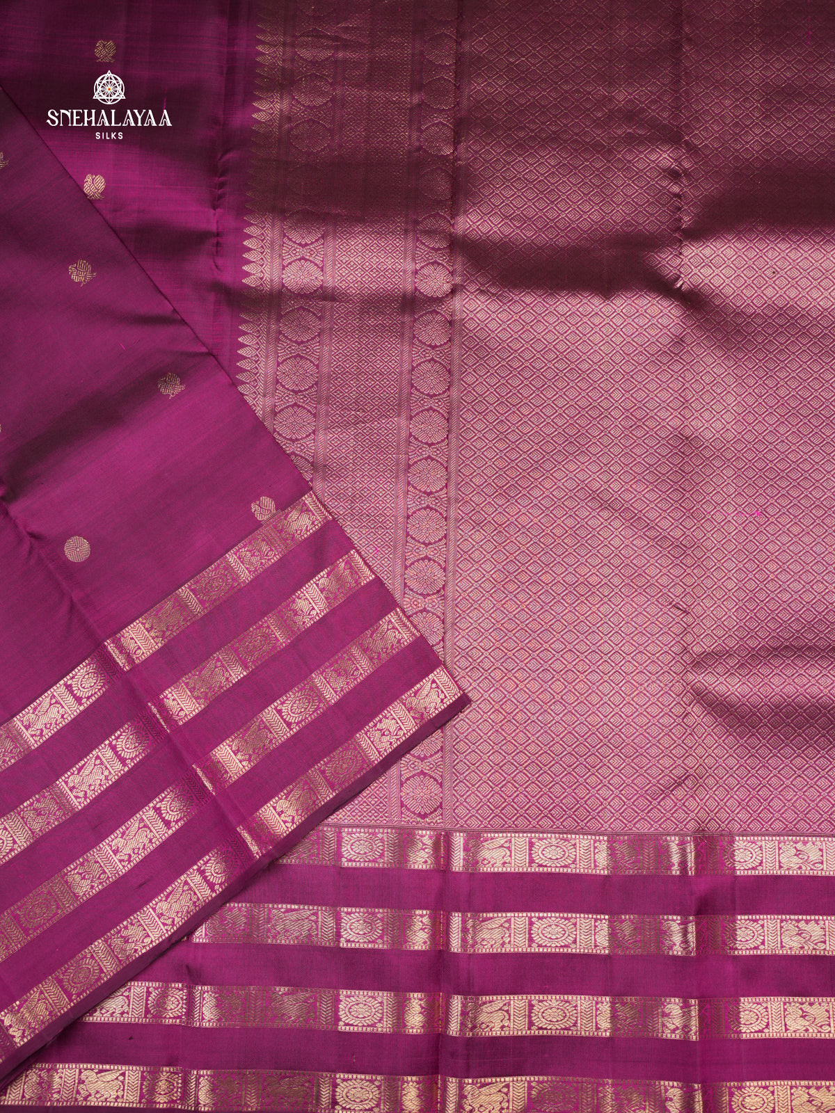Purple Kanjivaram Silk Saree