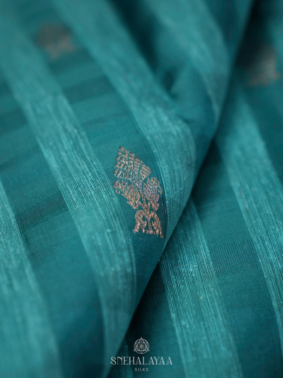 Blue Kanchi Linen Silk Saree