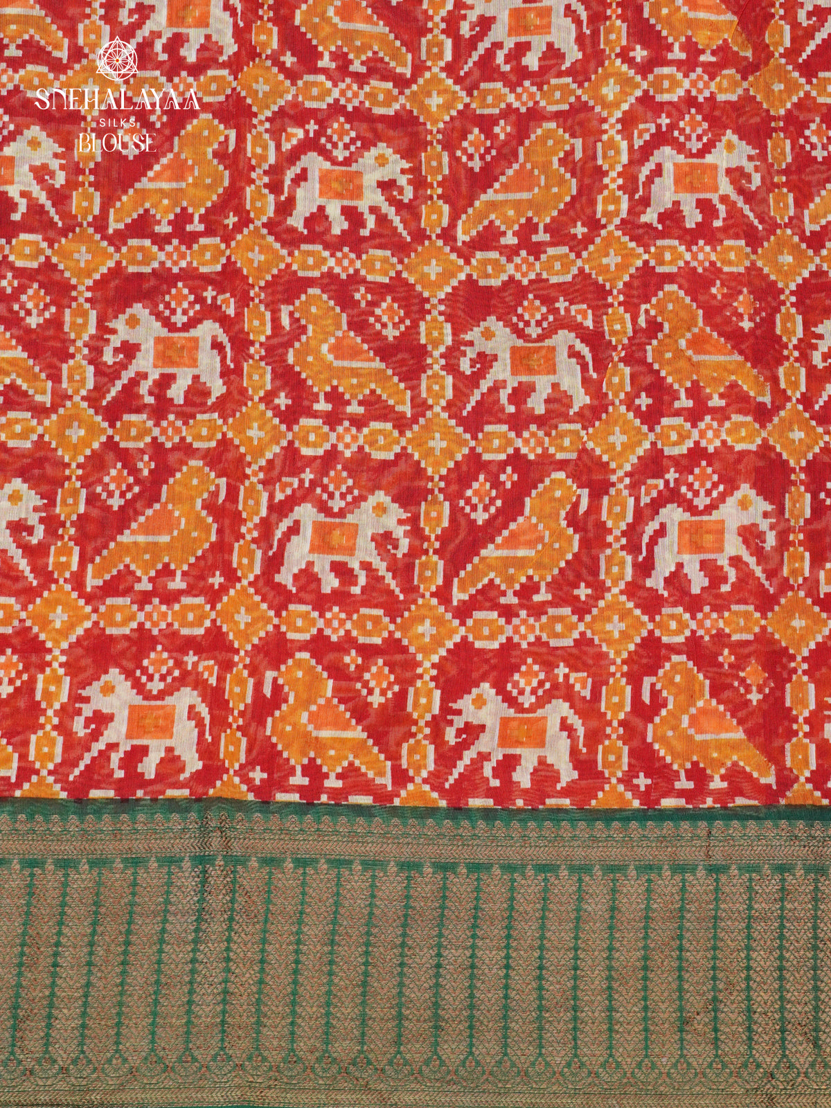 Forest Green Chanderi Saree
