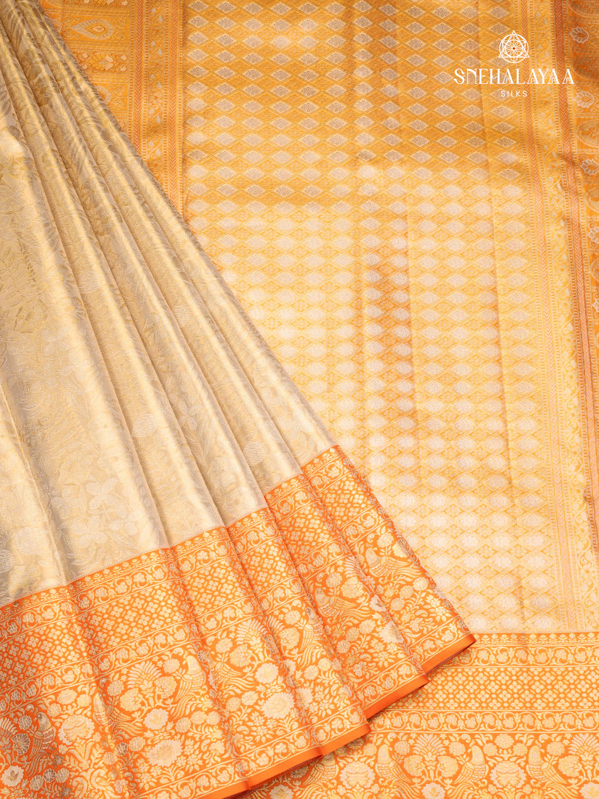 Sandal Kanjivaram Silk Saree