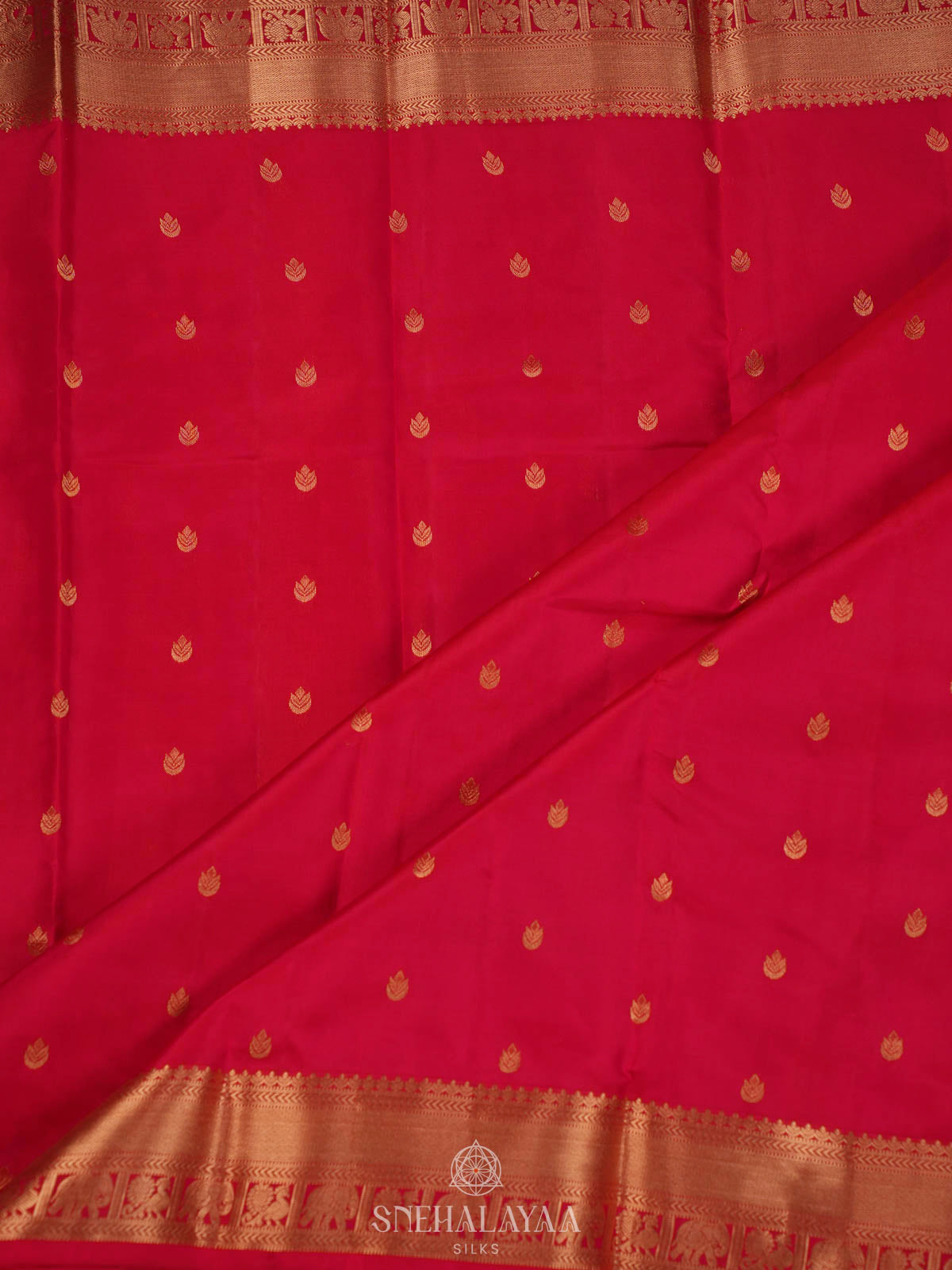 Pink Kanjivaram silk saree