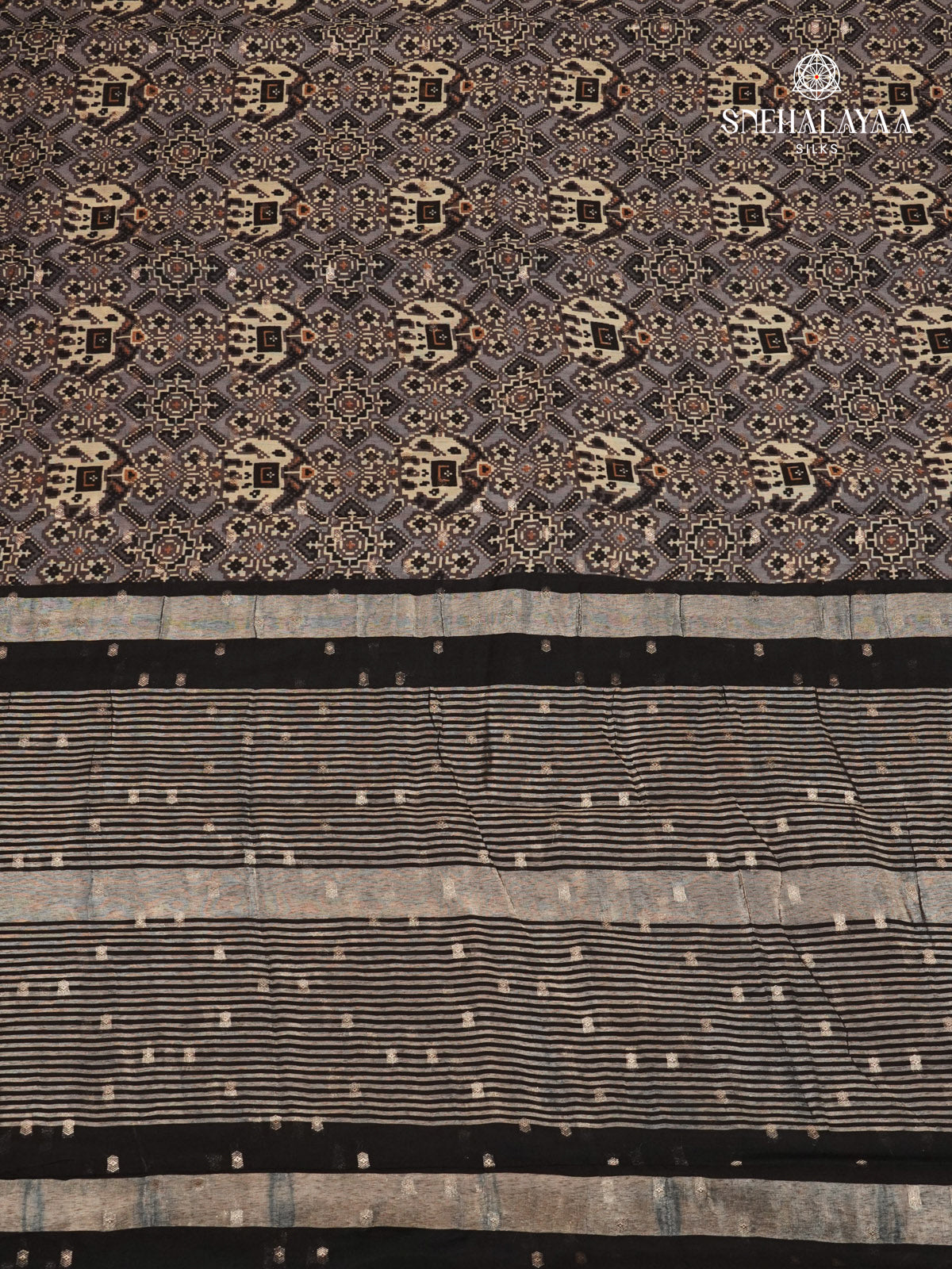 Ash Grey Chanderi Saree