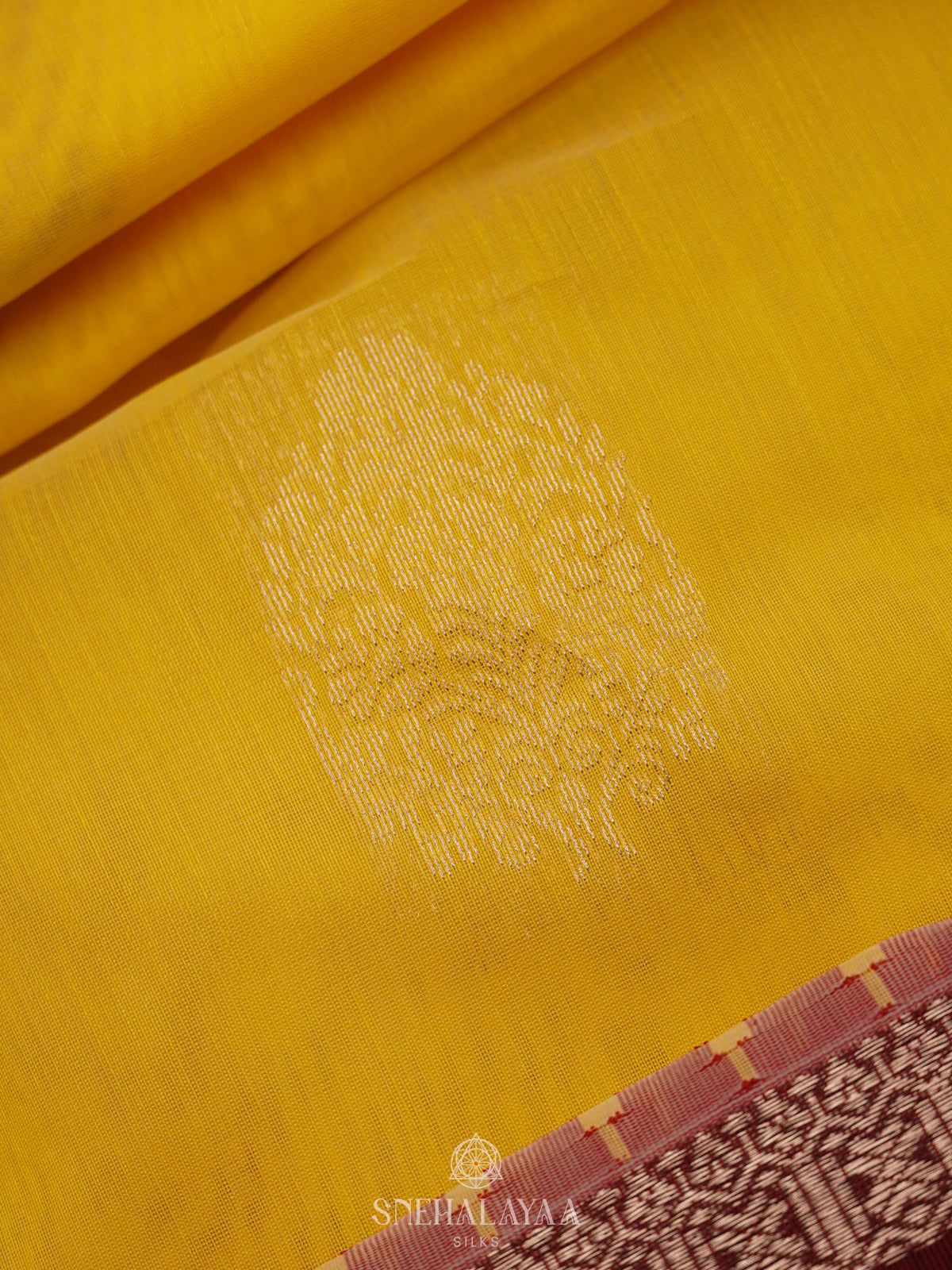 Mango Yellow Silk Cotton Saree