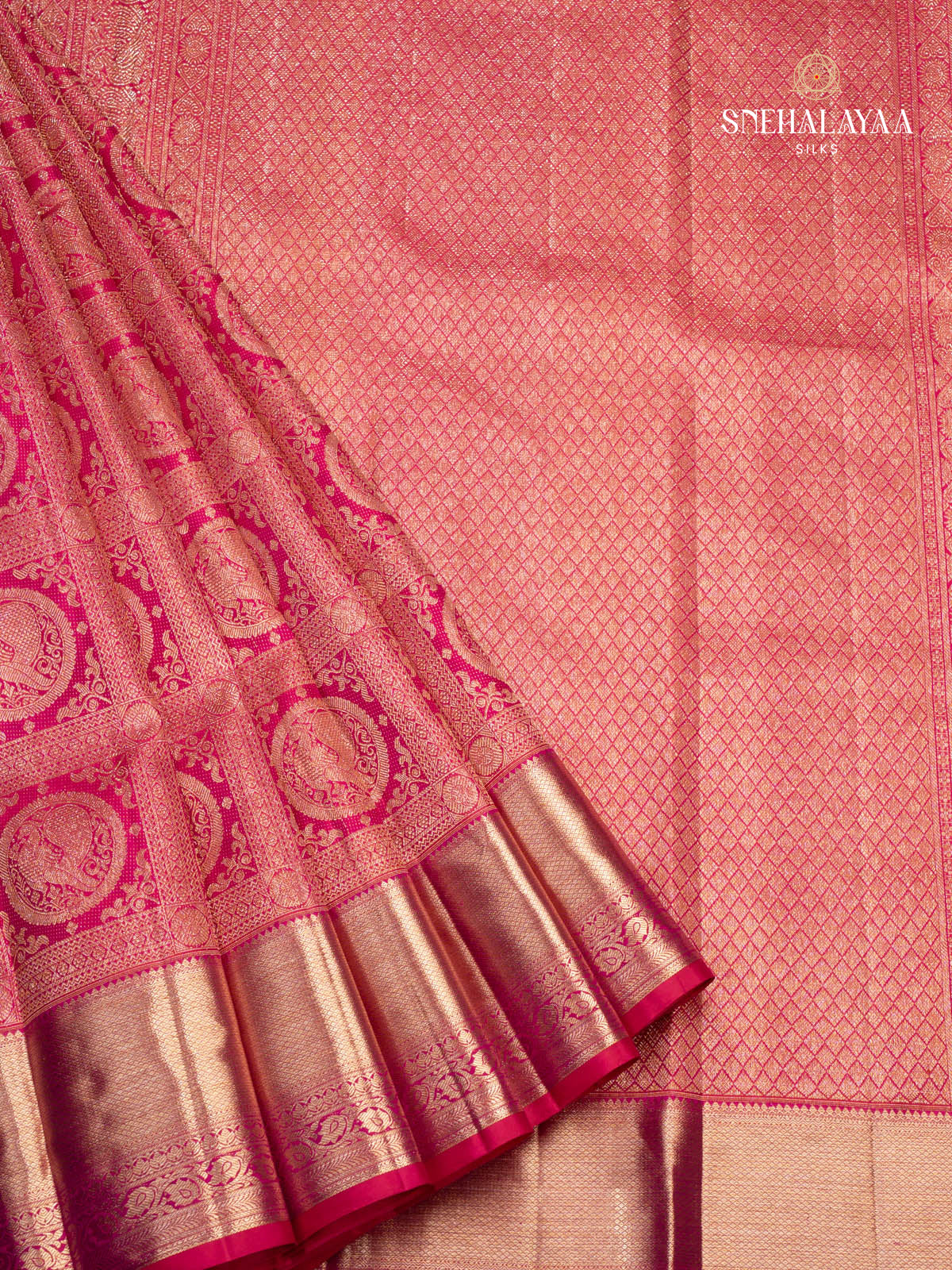 Pink Kanjivaram Silk Saree