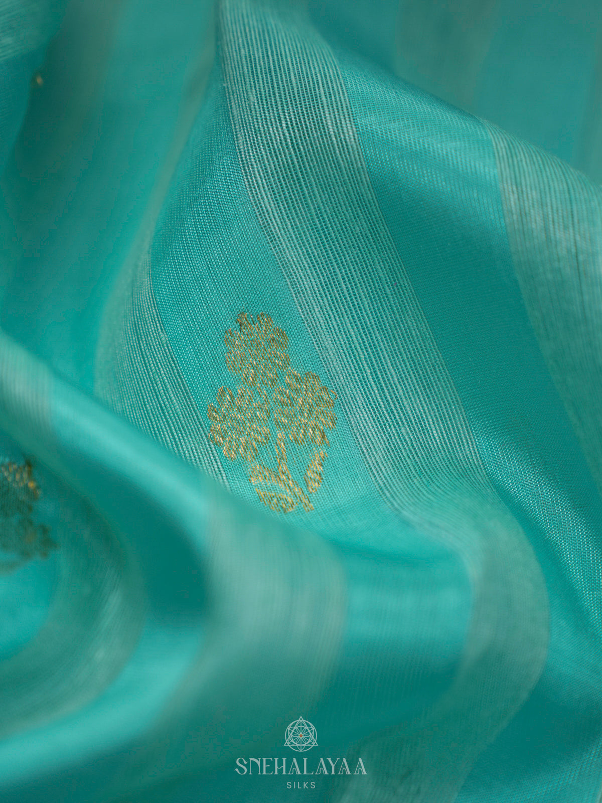 Blue Kanchi Linen Silk Saree