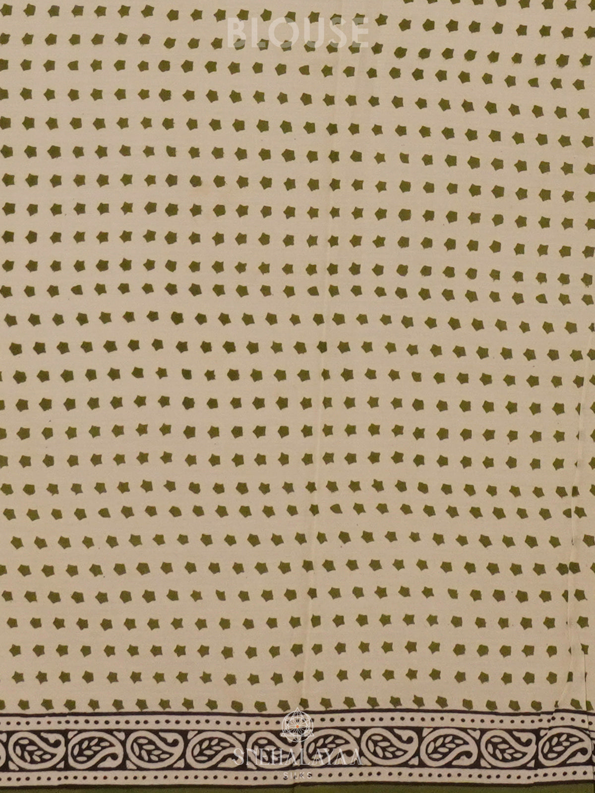 Olive Green Jaipur Cotton Saree