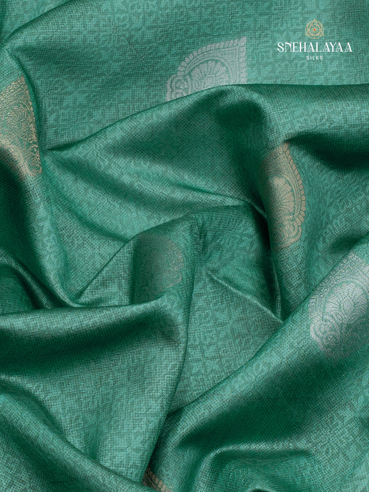 Teal Green Jute Saree