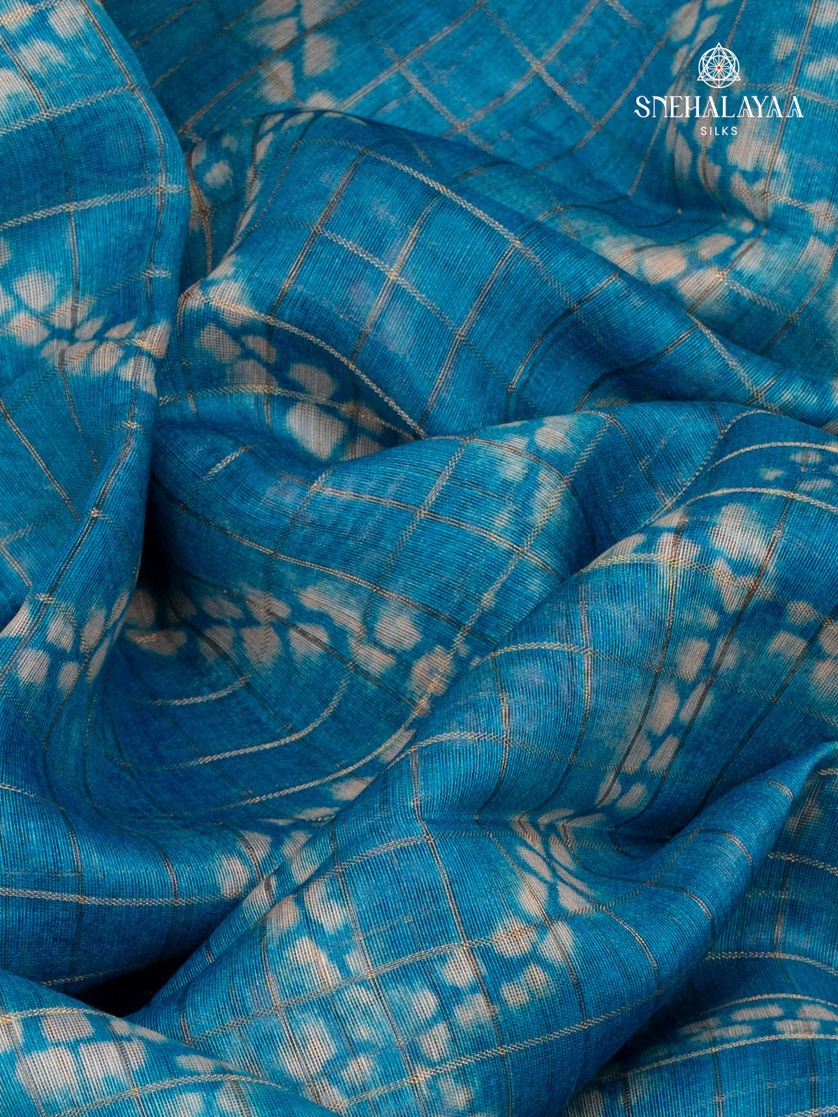 Blue Madhubani Saree
