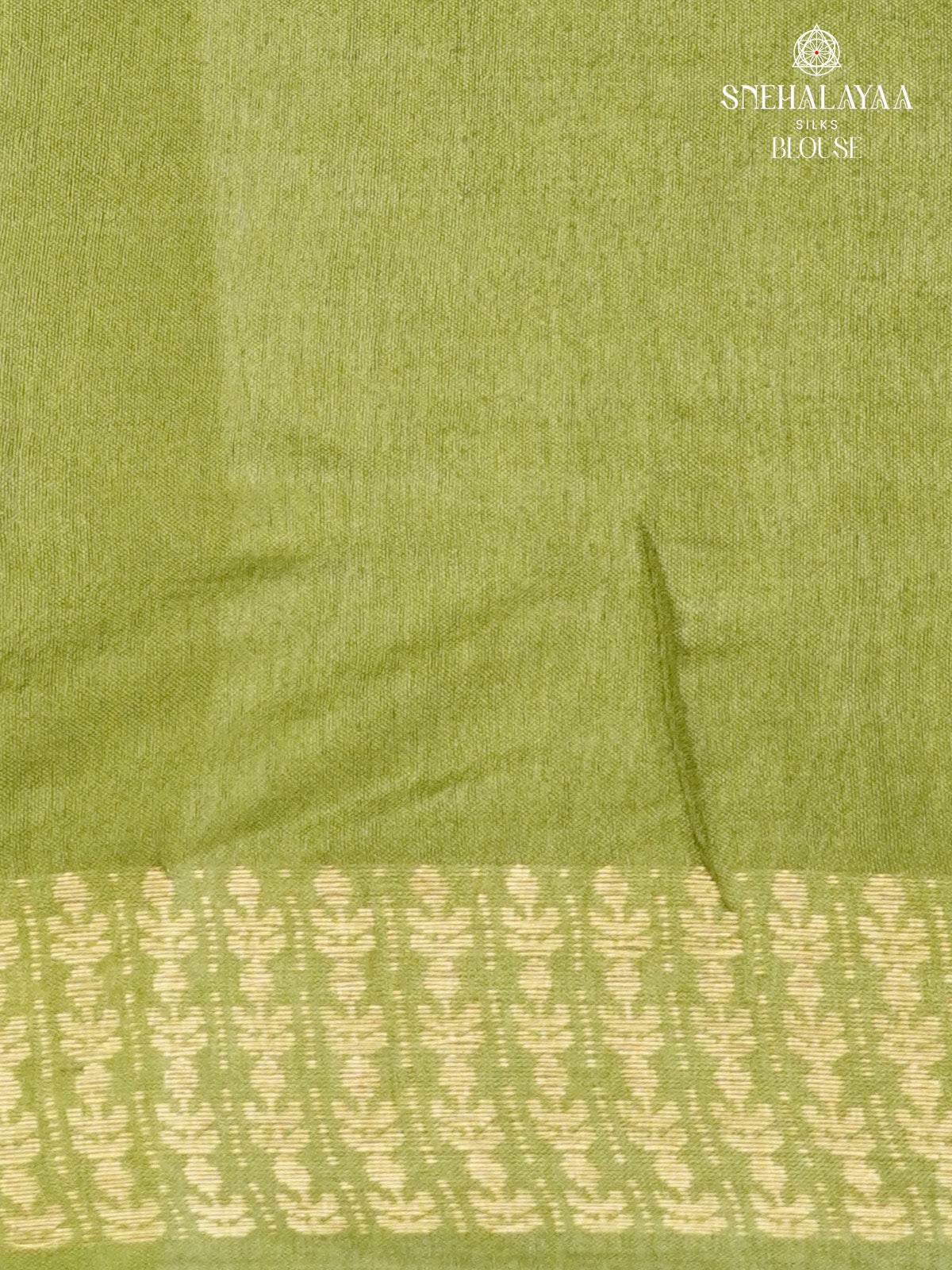 Olive Green Bamboo Silk Saree