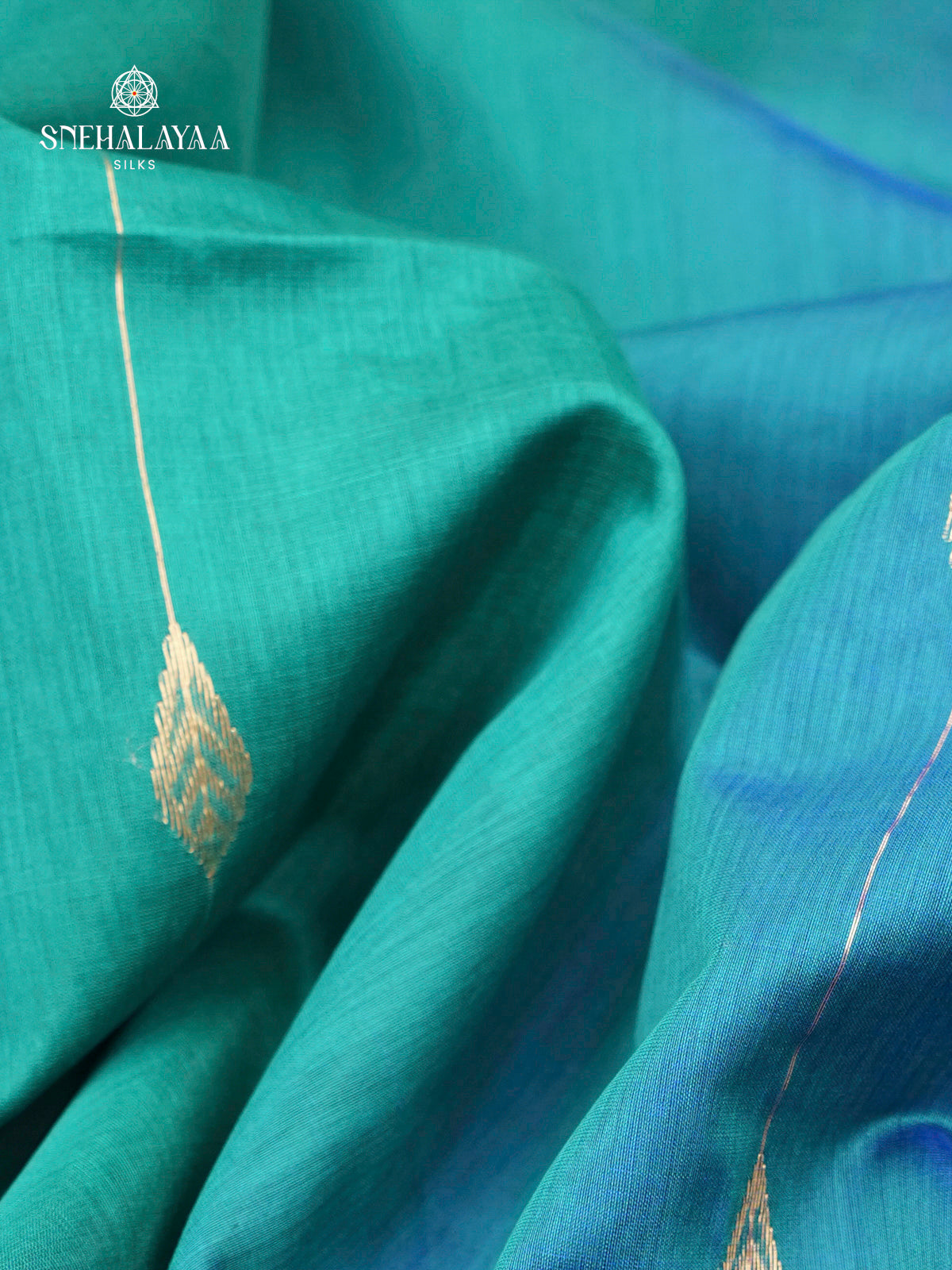 Peacock Blue Maheshwari Silk Cotton Saree