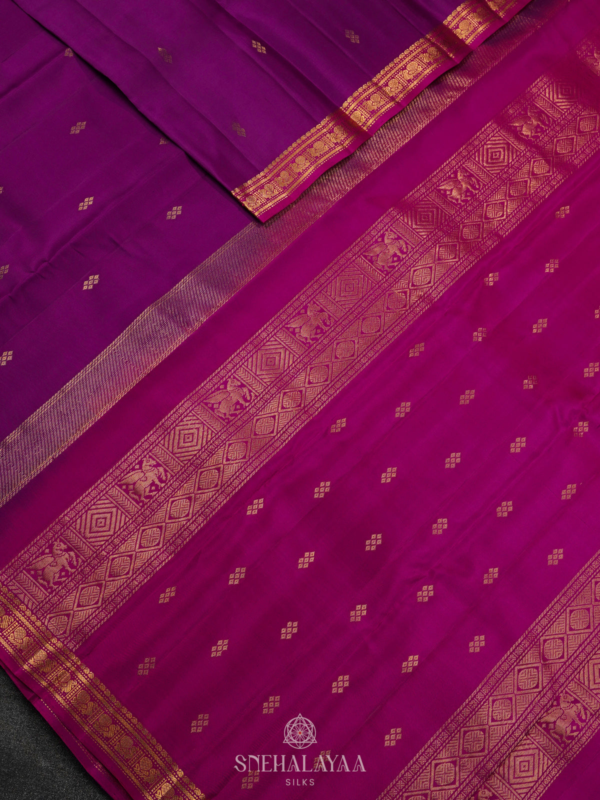 Magenta Kanjivaram Silk Saree