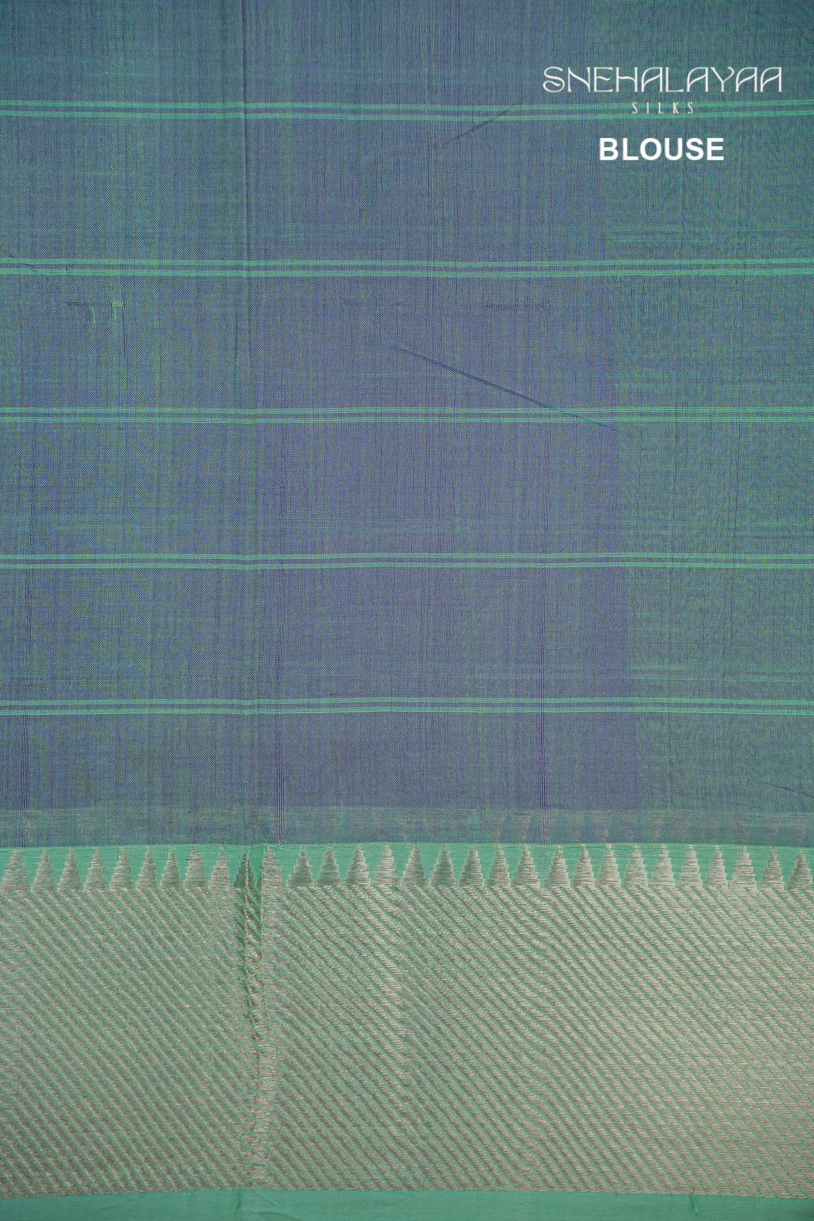 Blue Mangalgiri Silk Saree