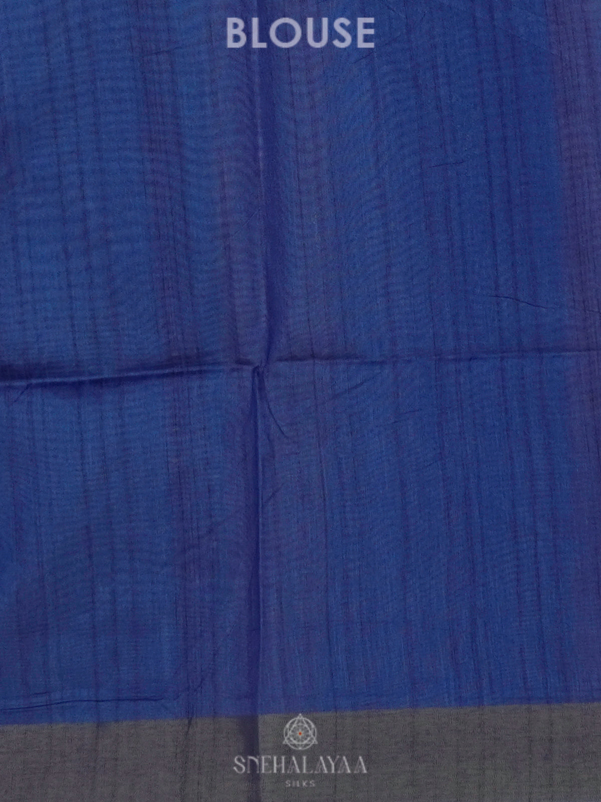 Beige With Blue Border Tussar Saree