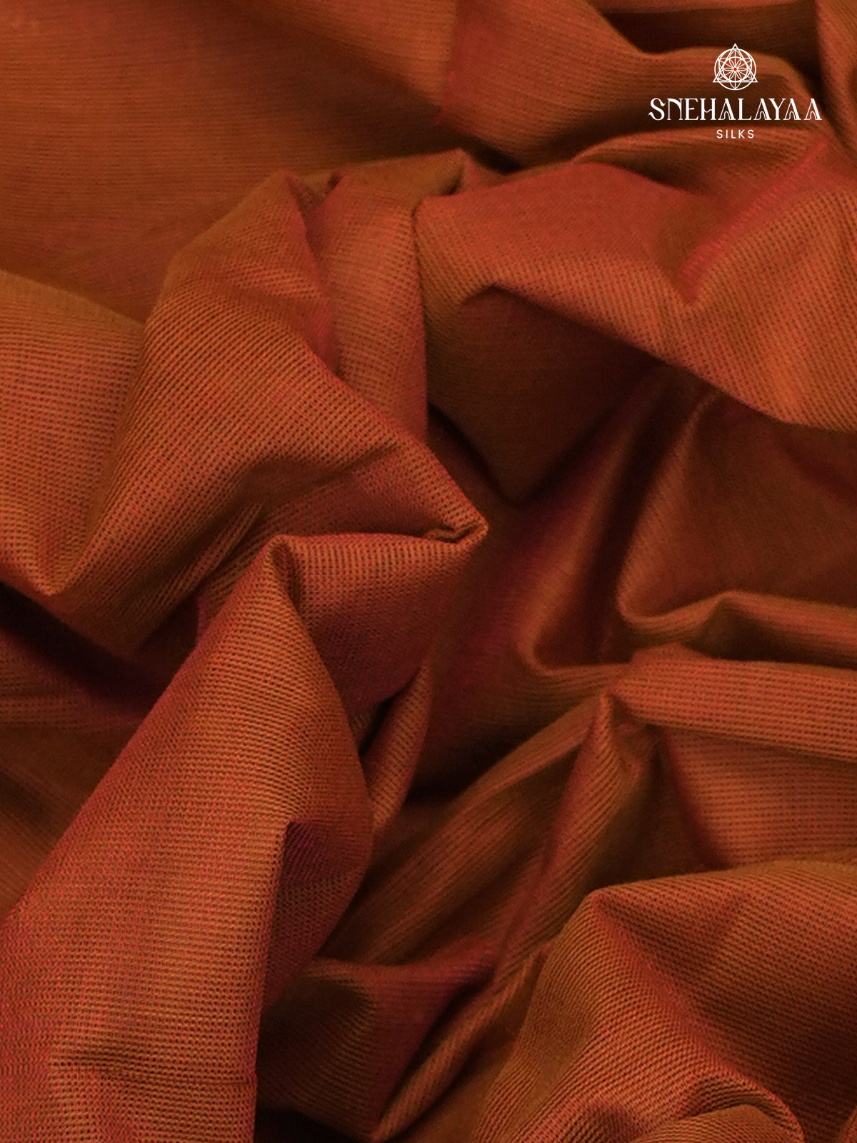 Orange Chettinad Cotton Saree