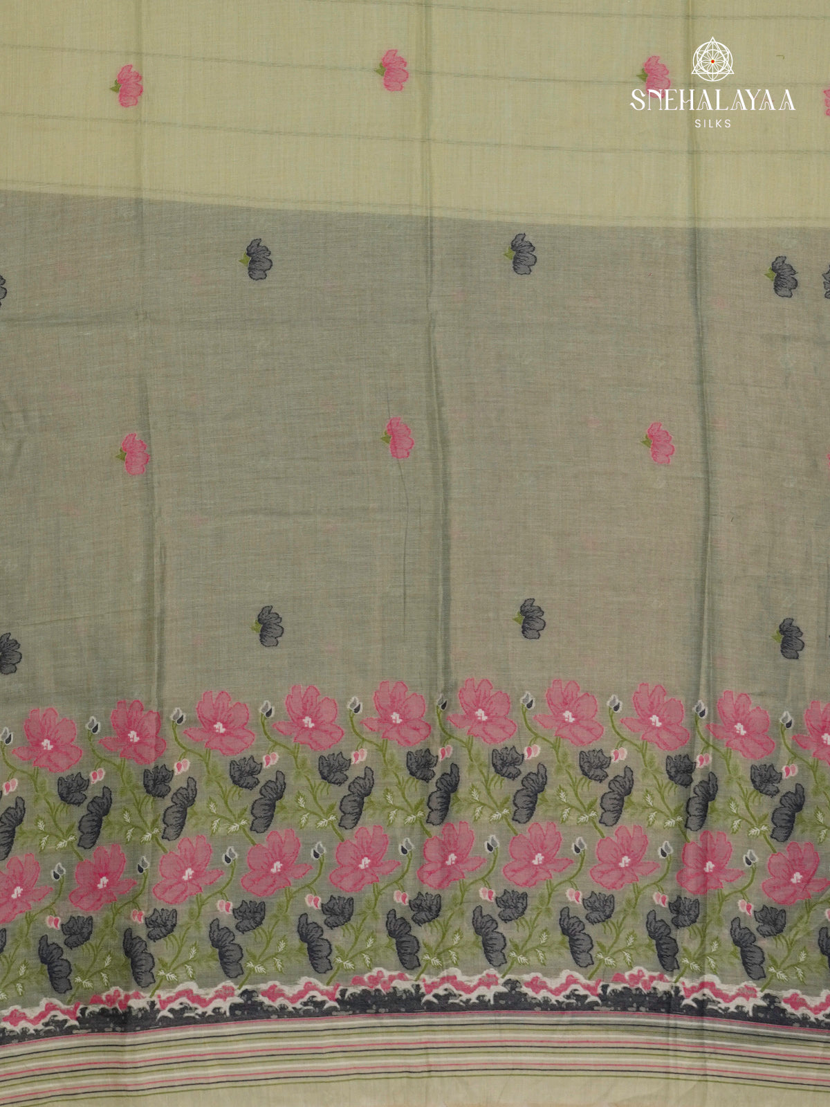 Pastel Green Munga Cotton Saree