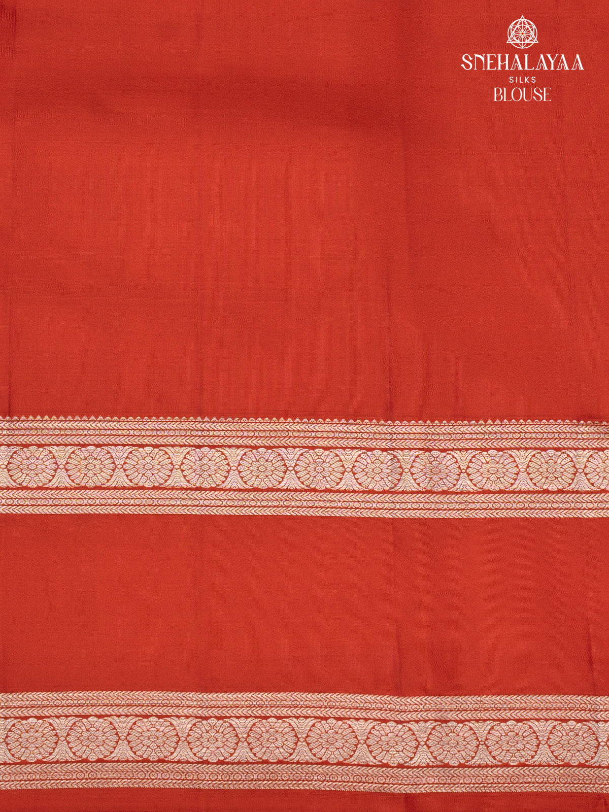 Rust Orange Kanjivaram Silk Saree