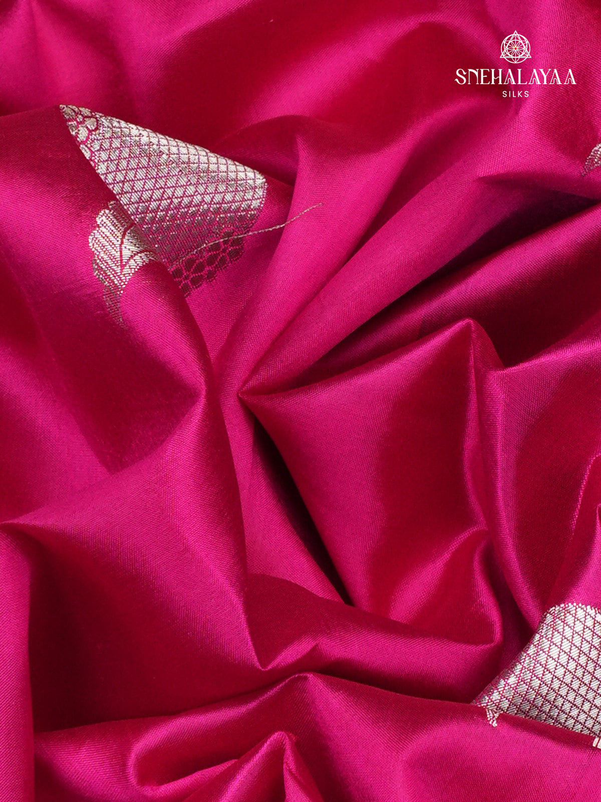 Rani Pink Chiniya Silk Saree