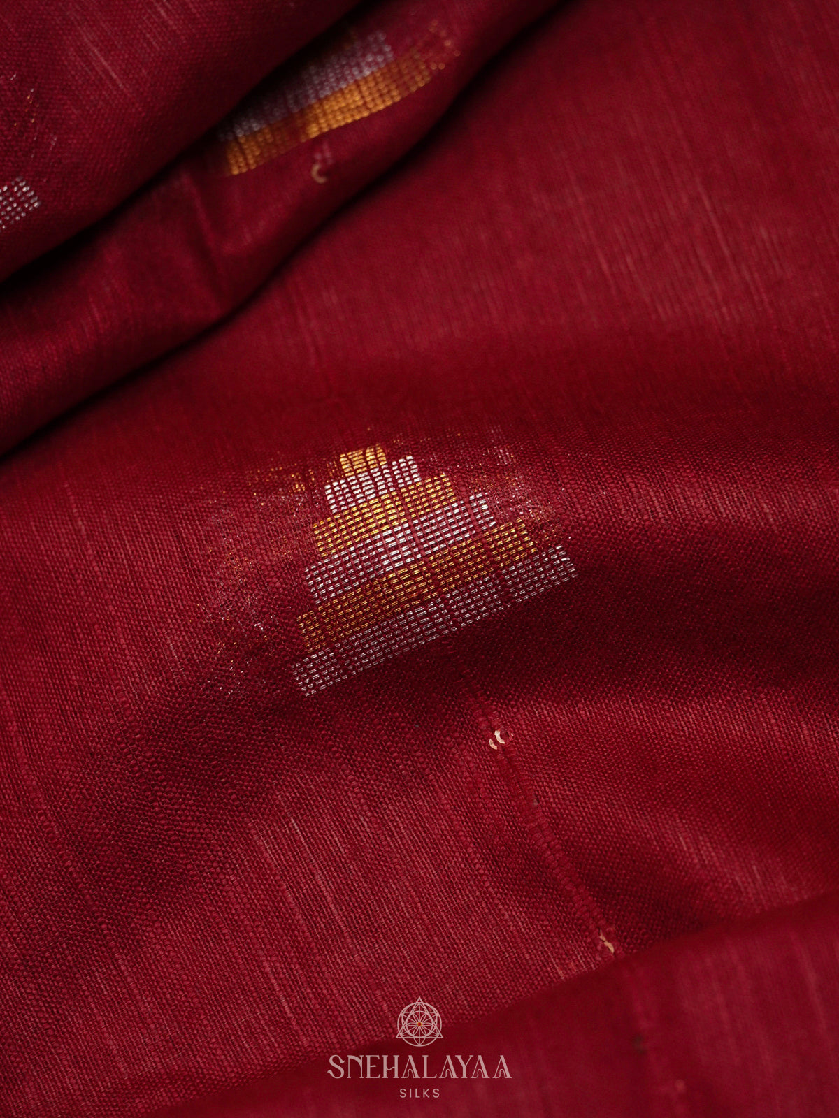 Burgundy Bamboo Silk Saree