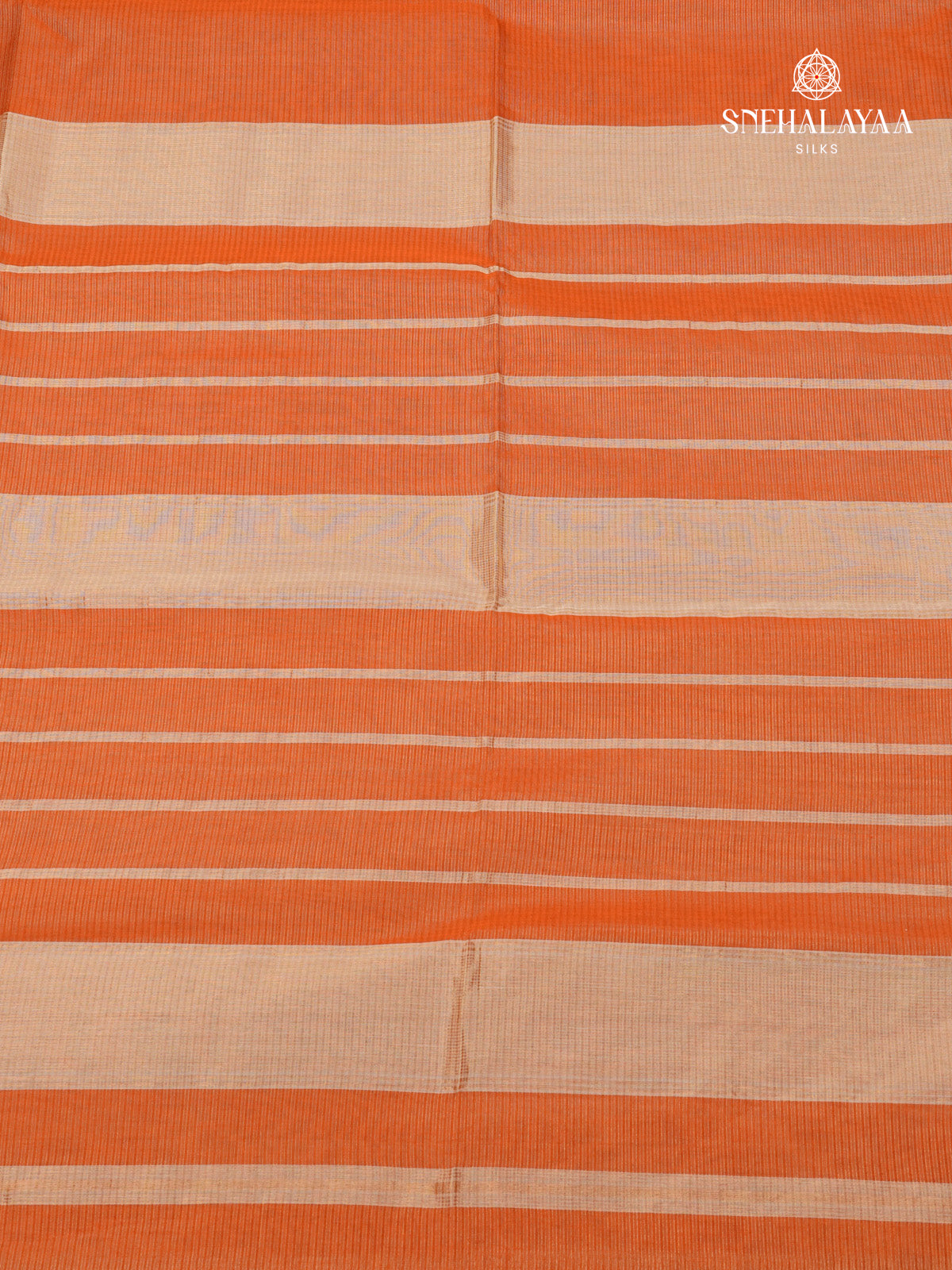 Orange Maheshwari Silk Cotton Saree