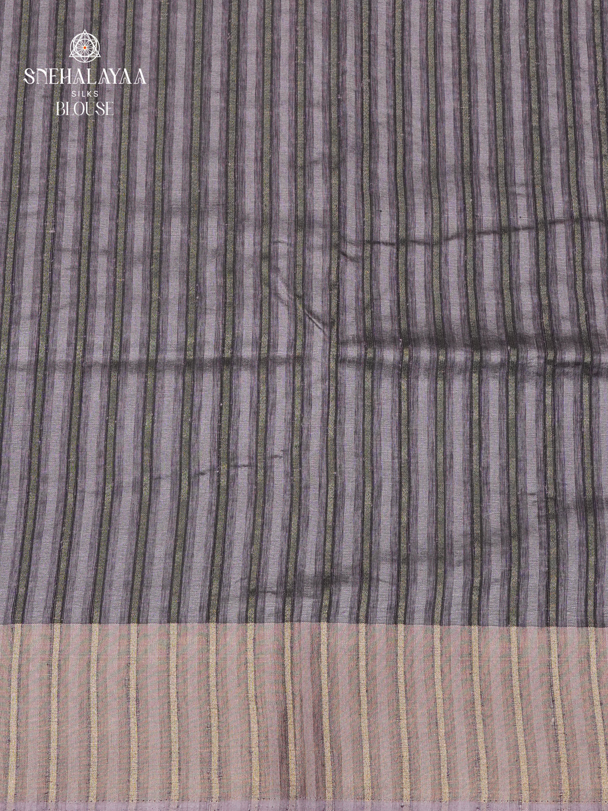 Black Tussar Embroidery Saree