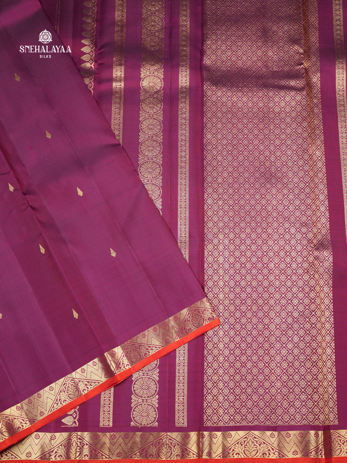 Purple Kanjivaram Silk Saree
