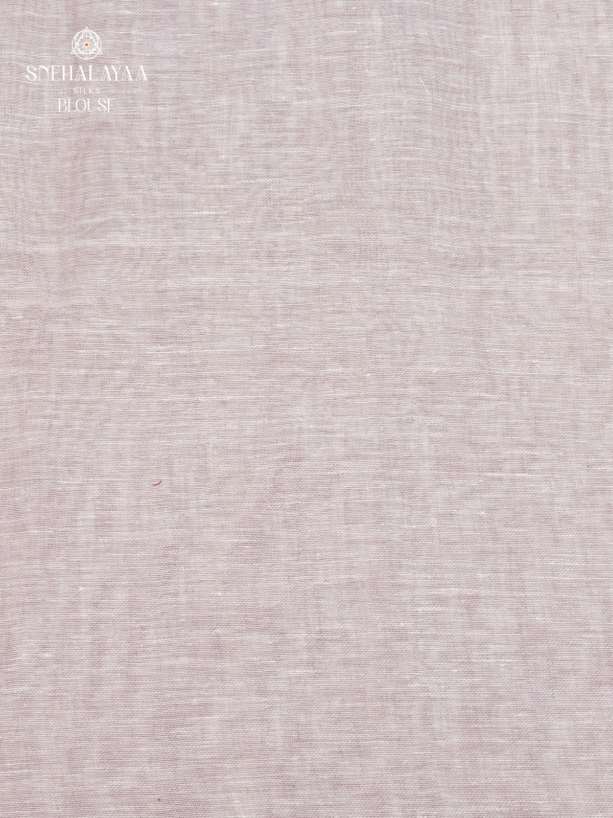 Off-White Linen Saree with Subtle Grey Stripes