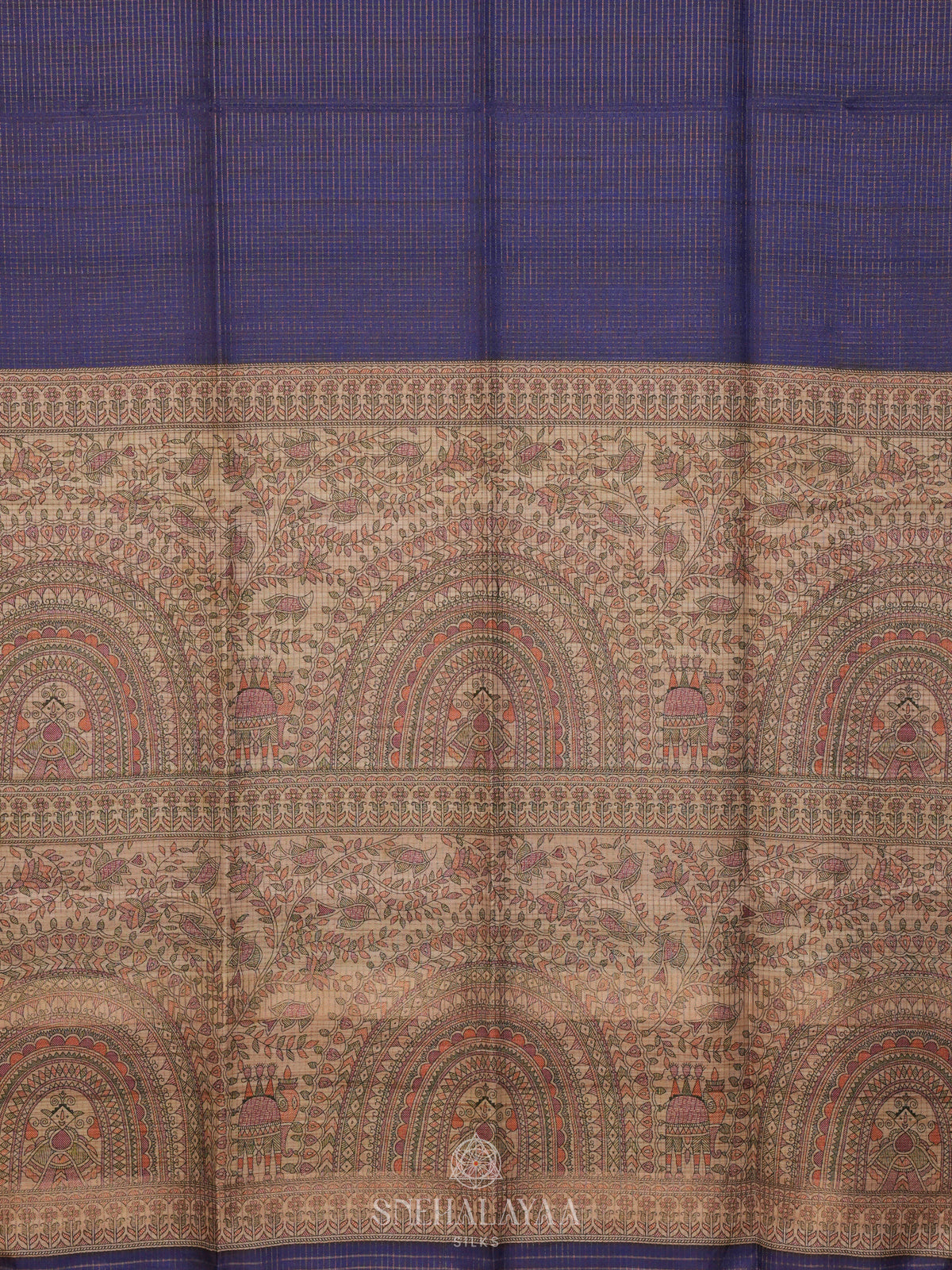Purple Tussar Saree