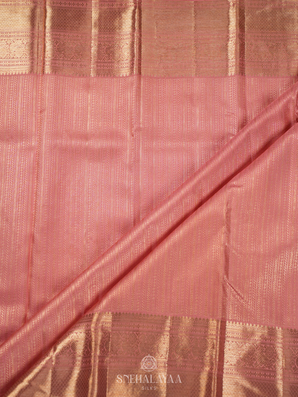 Peach Kanjivaram Silk Saree